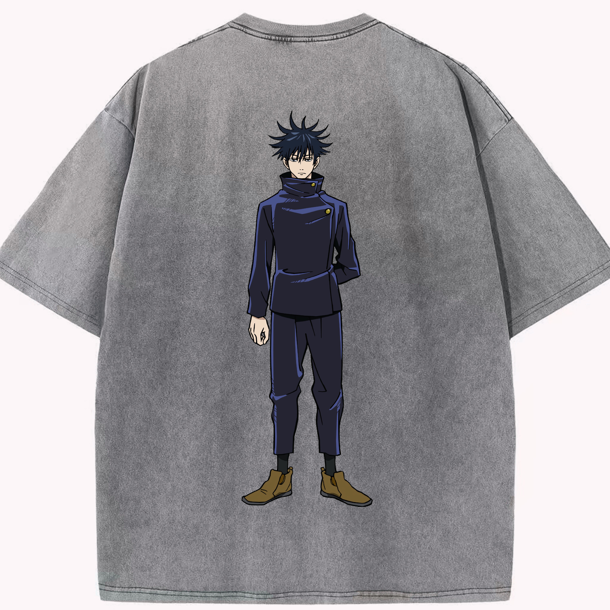 （画像用） 呪術廻戦 Jujutsu Kaisen 綿100% ヴィンテージ風 半袖Tシャツ（背面プリント）