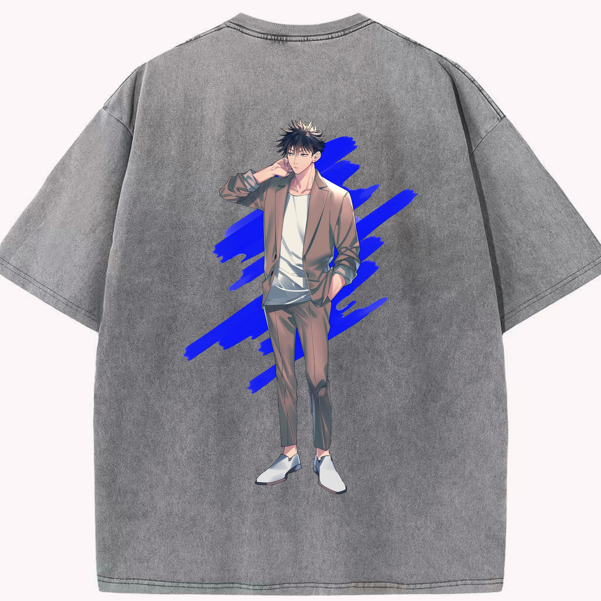 （画像用） 呪術廻戦 Jujutsu Kaisen 綿100% ヴィンテージ風 半袖Tシャツ（背面プリント）