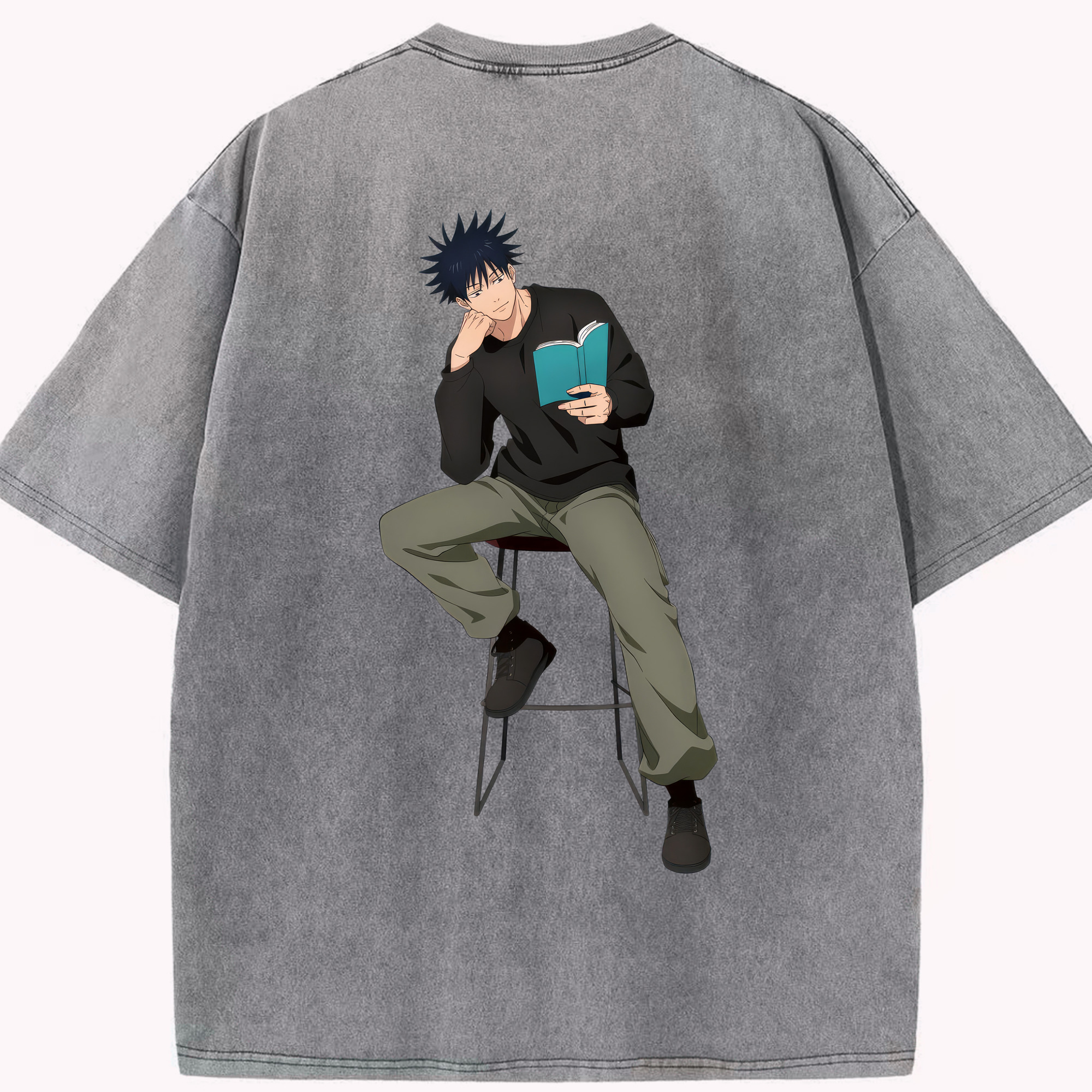 （画像用） 呪術廻戦 Jujutsu Kaisen 綿100% ヴィンテージ風 半袖Tシャツ（背面プリント）