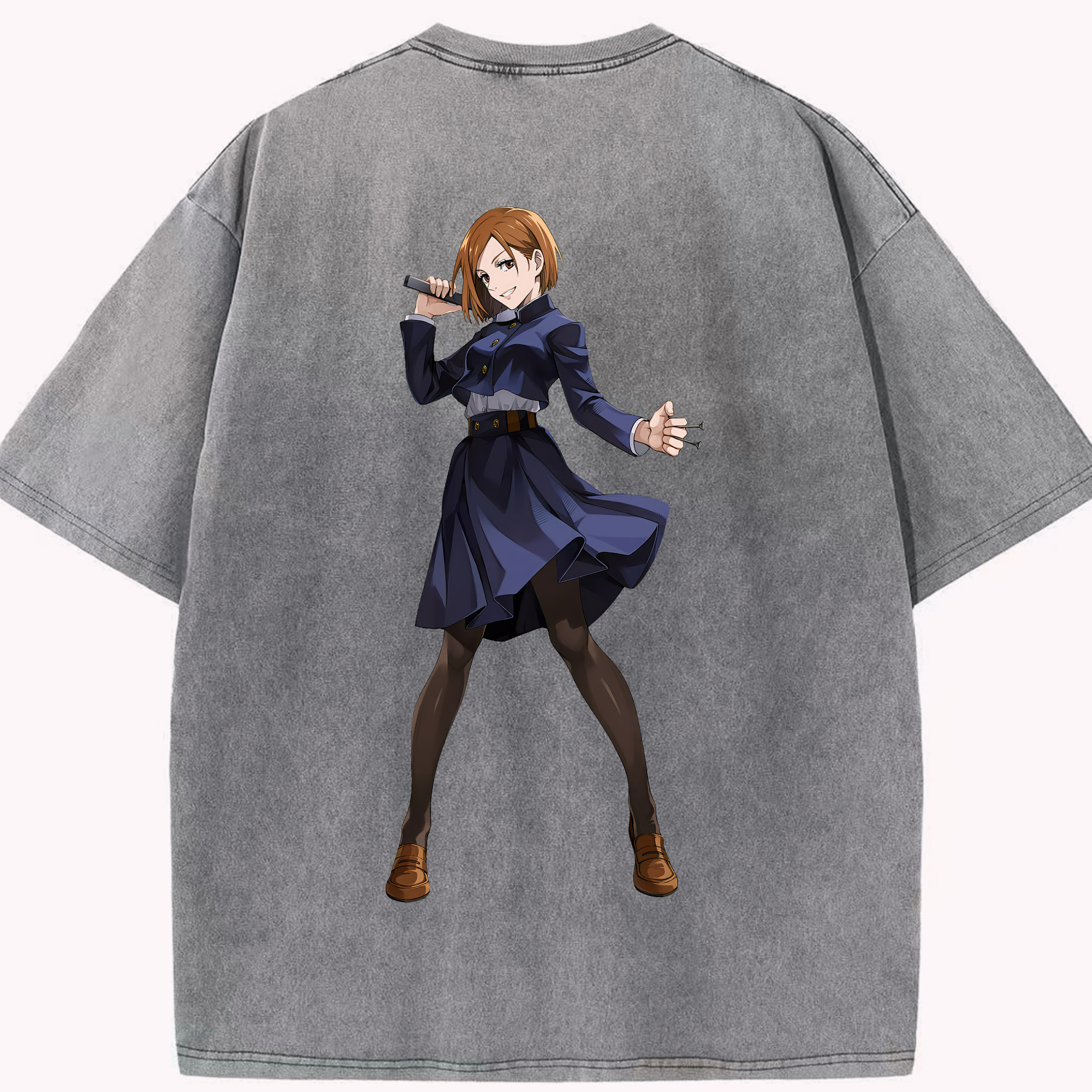 （画像用） 呪術廻戦 Jujutsu Kaisen 綿100% ヴィンテージ風 半袖Tシャツ（背面プリント）