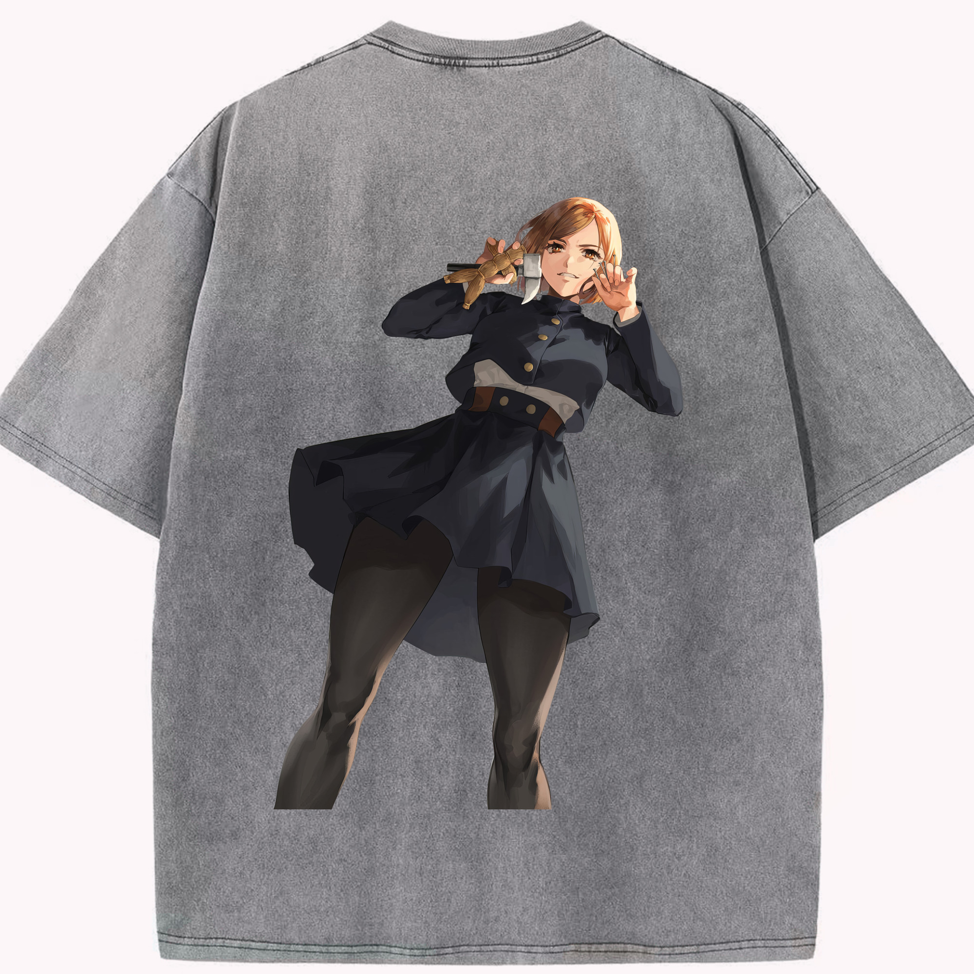 （画像用） 呪術廻戦 Jujutsu Kaisen 綿100% ヴィンテージ風 半袖Tシャツ（背面プリント）