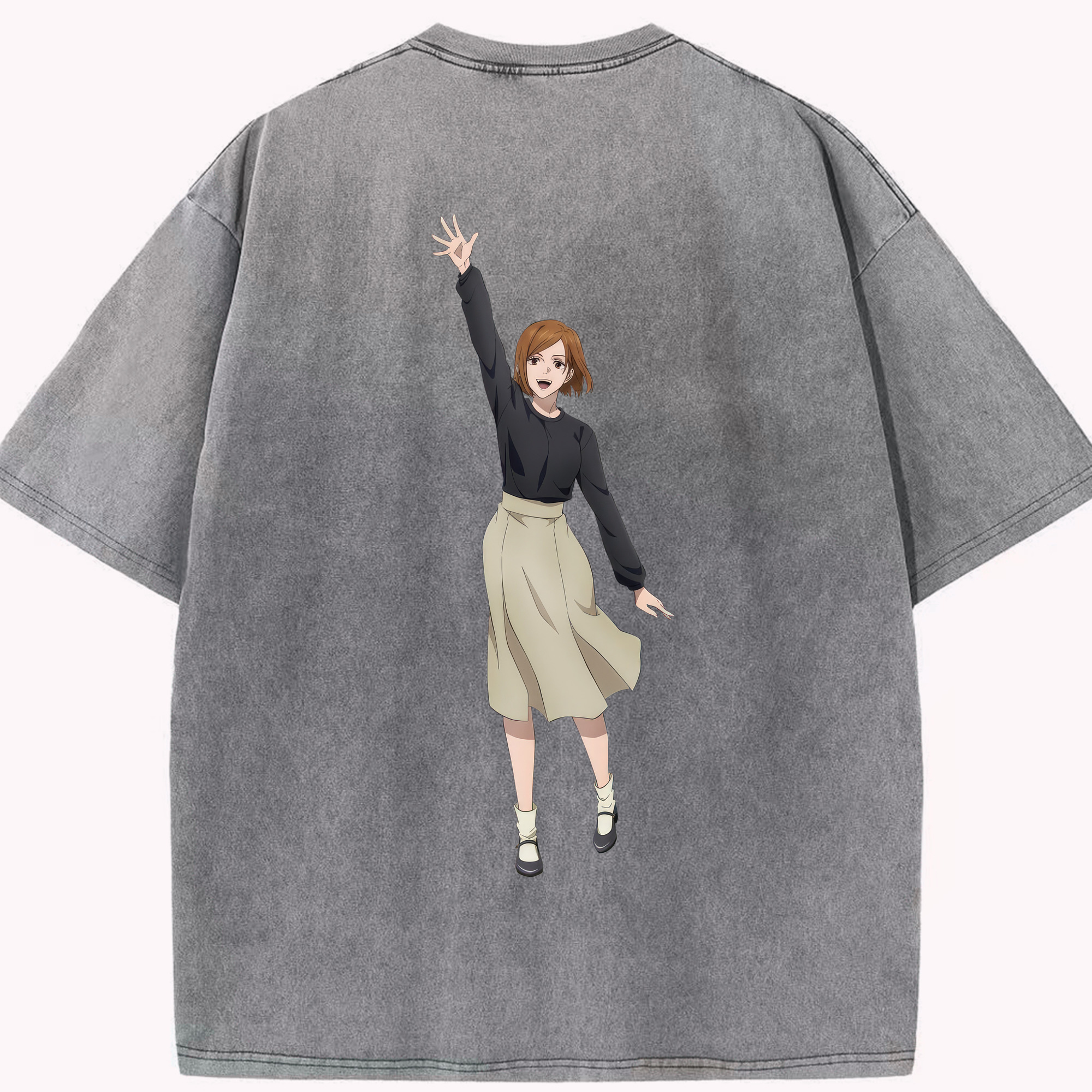（画像用） 呪術廻戦 Jujutsu Kaisen 綿100% ヴィンテージ風 半袖Tシャツ（背面プリント）