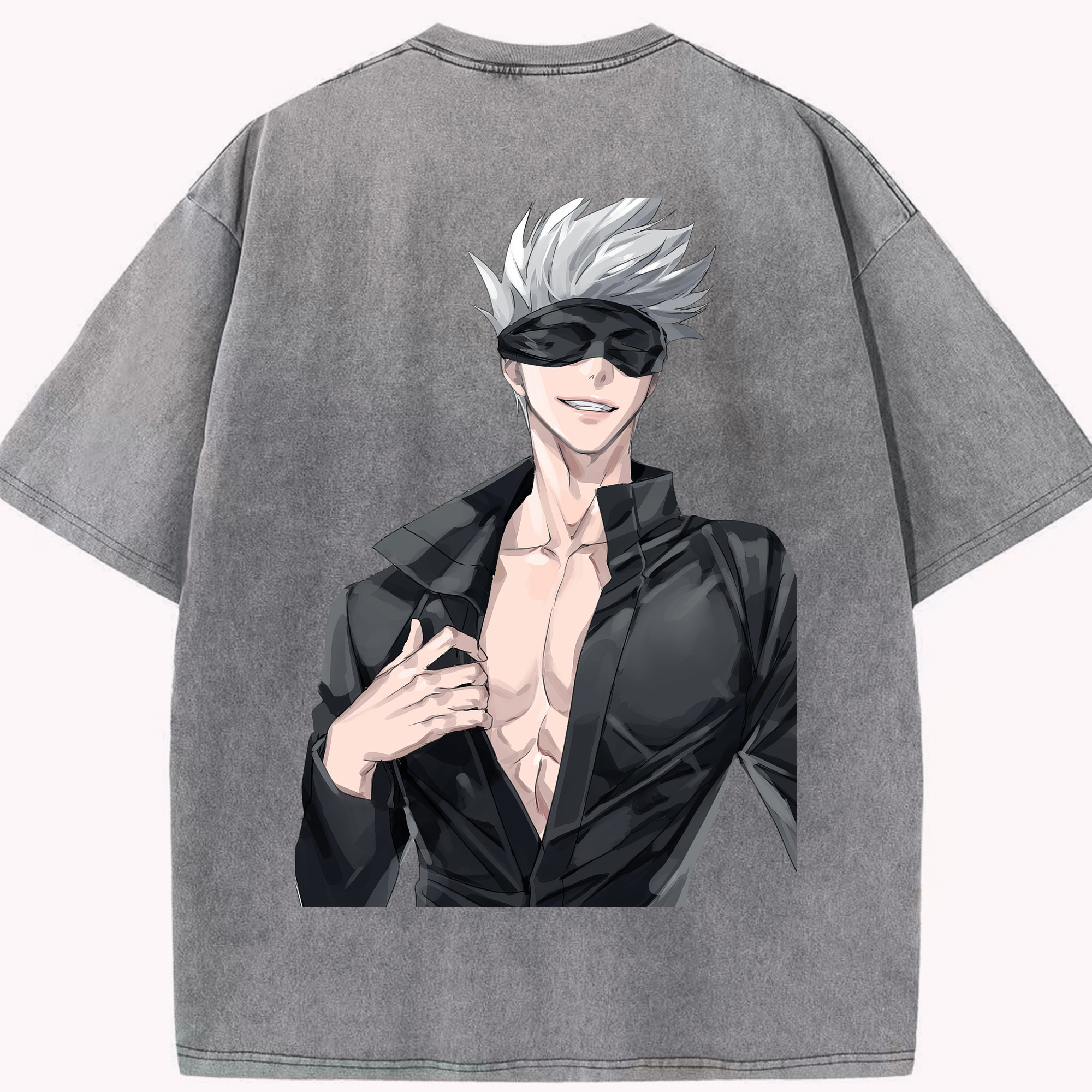 （画像用） 呪術廻戦 Jujutsu Kaisen 綿100% ヴィンテージ風 半袖Tシャツ（背面プリント）