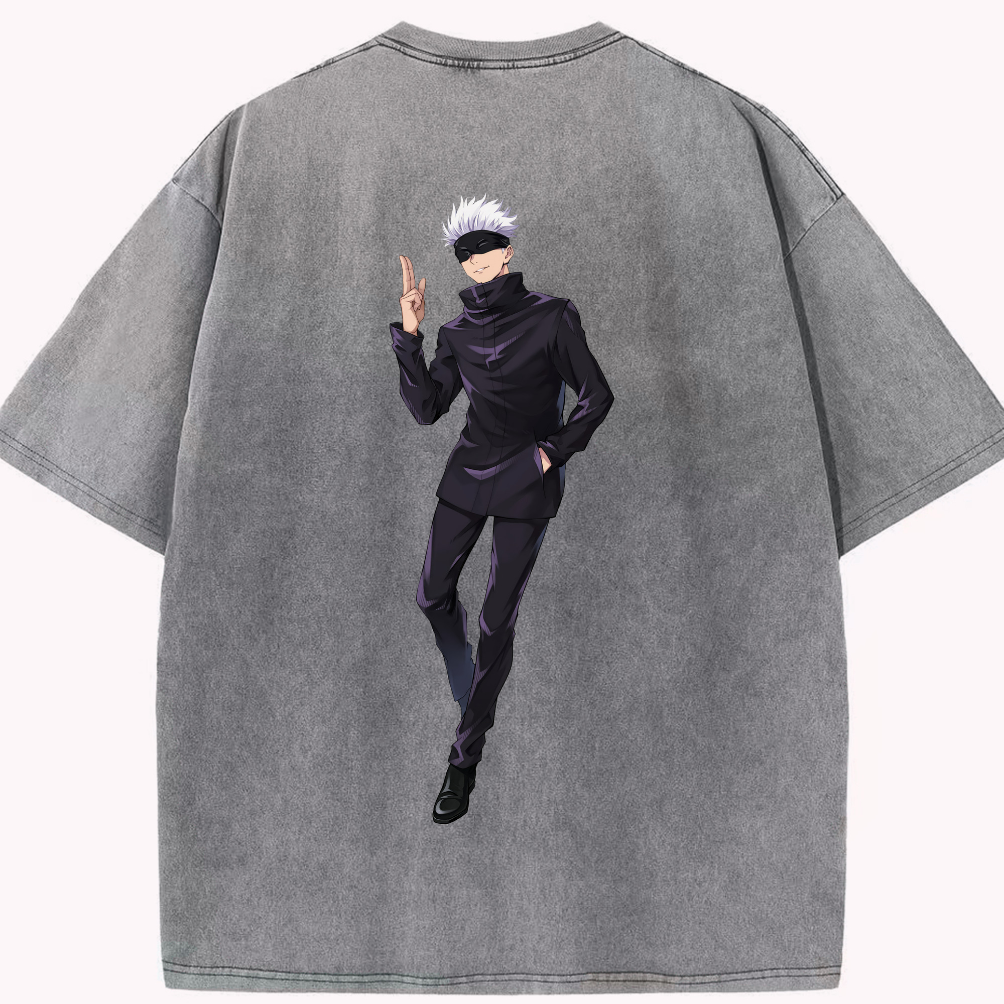 （画像用） 呪術廻戦 Jujutsu Kaisen 綿100% ヴィンテージ風 半袖Tシャツ（背面プリント）