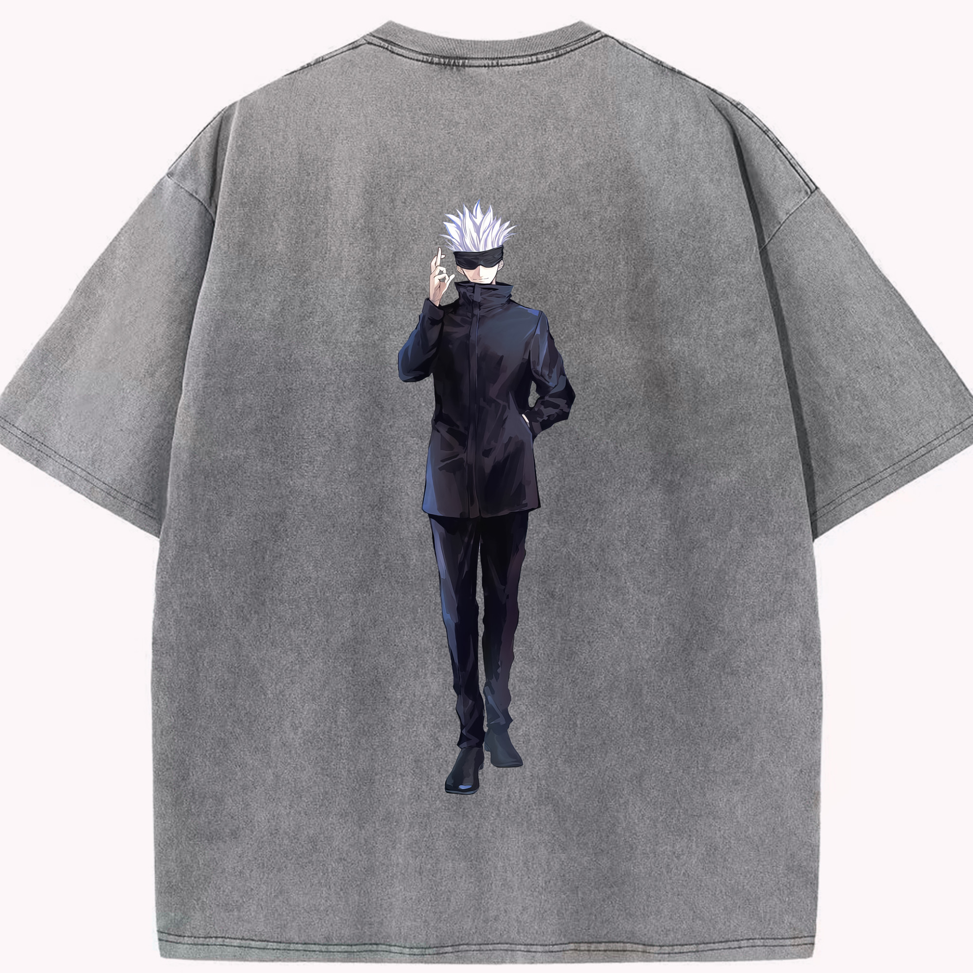 （画像用） 呪術廻戦 Jujutsu Kaisen 綿100% ヴィンテージ風 半袖Tシャツ（背面プリント）