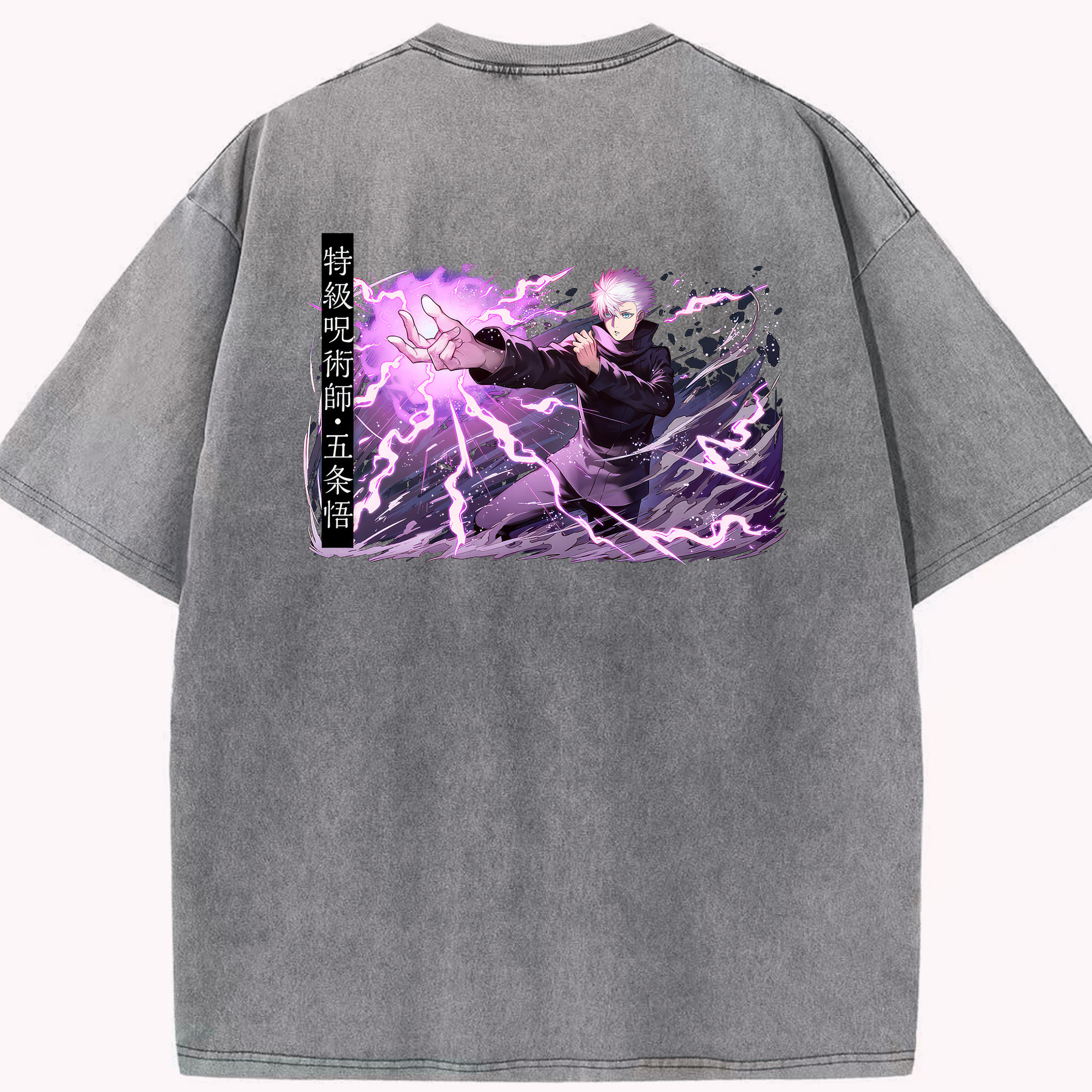 （画像用） 呪術廻戦 Jujutsu Kaisen 綿100% ヴィンテージ風 半袖Tシャツ（背面プリント）