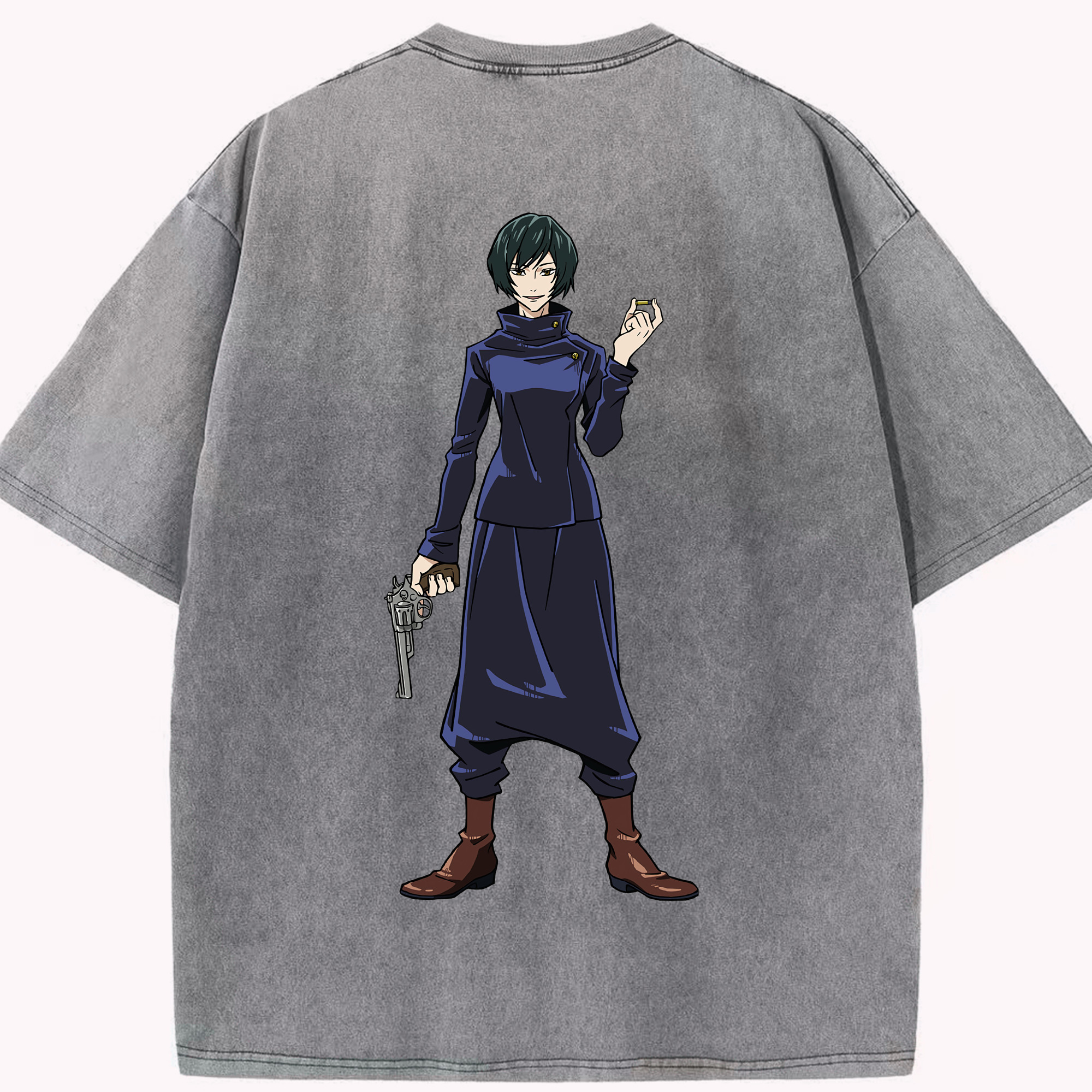 （画像用） 呪術廻戦 Jujutsu Kaisen 綿100% ヴィンテージ風 半袖Tシャツ（背面プリント）