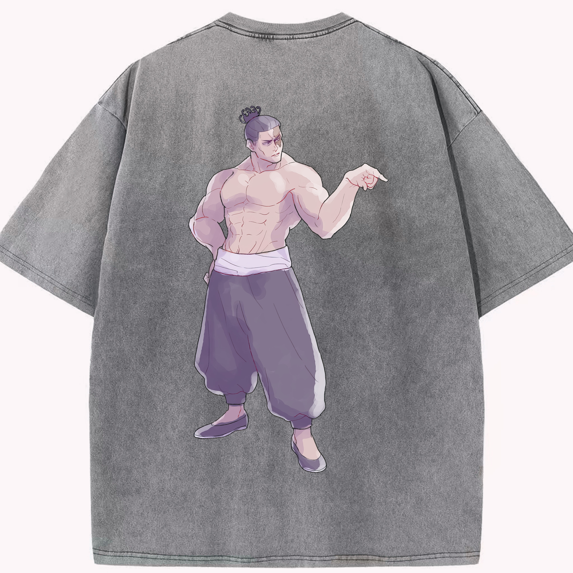 （画像用） 呪術廻戦 Jujutsu Kaisen 綿100% ヴィンテージ風 半袖Tシャツ（背面プリント）
