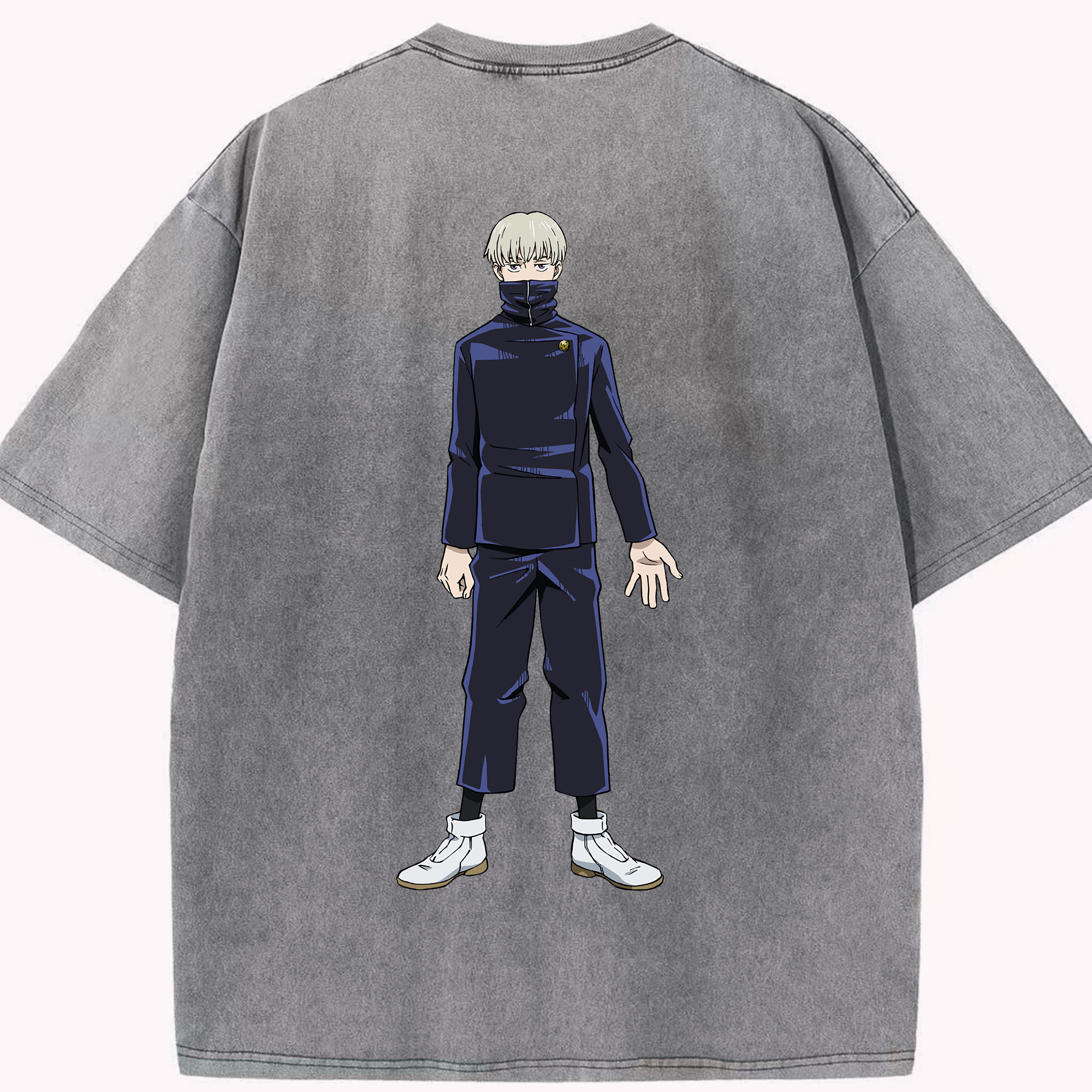 （画像用） 呪術廻戦 Jujutsu Kaisen 綿100% ヴィンテージ風 半袖Tシャツ（背面プリント）