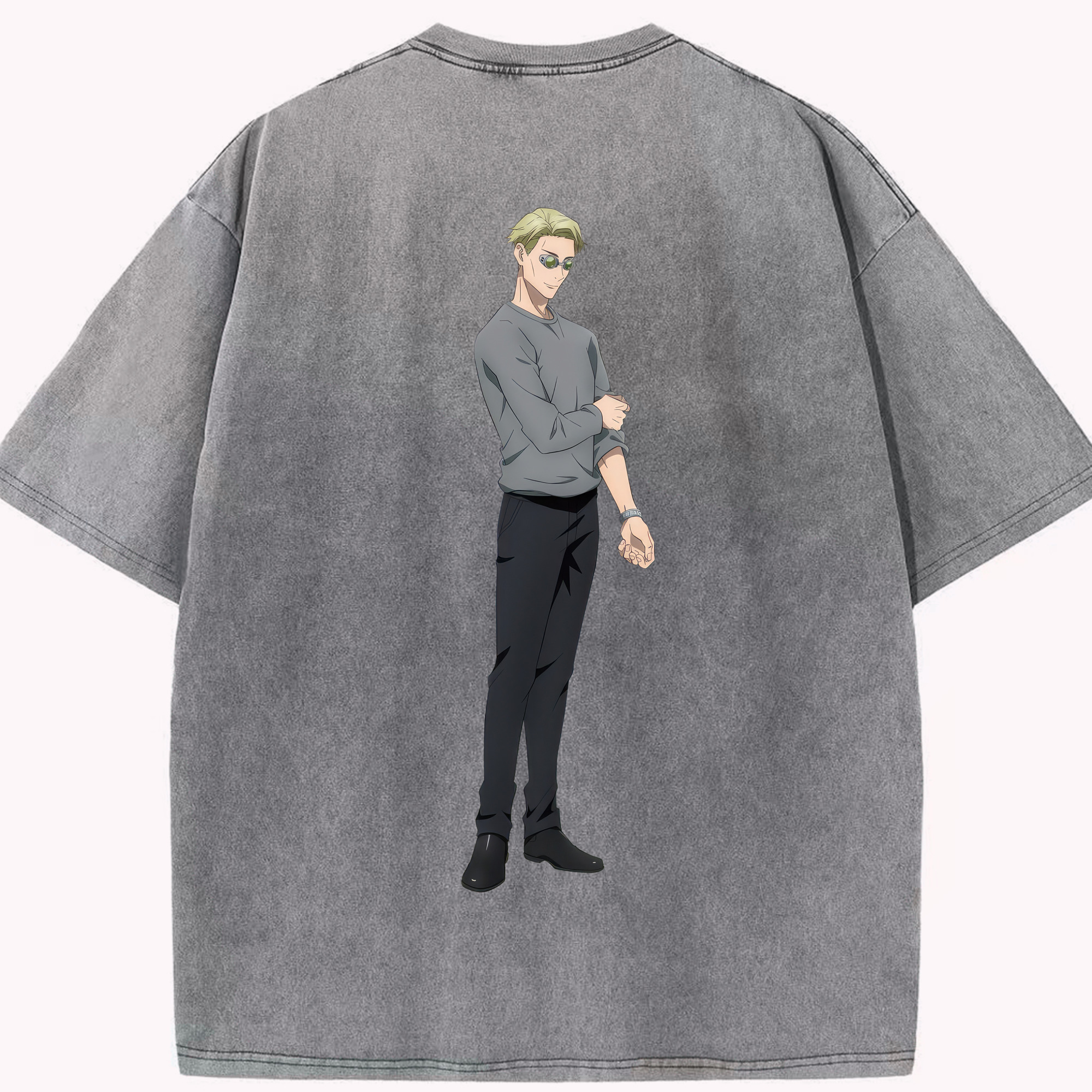（画像用） 呪術廻戦 Jujutsu Kaisen 綿100% ヴィンテージ風 半袖Tシャツ（背面プリント）