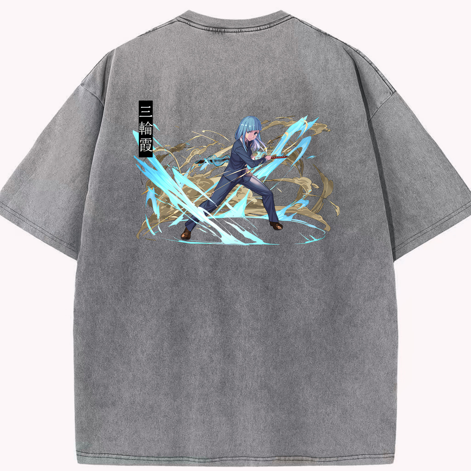 （画像用） 呪術廻戦 Jujutsu Kaisen 綿100% ヴィンテージ風 半袖Tシャツ（背面プリント）