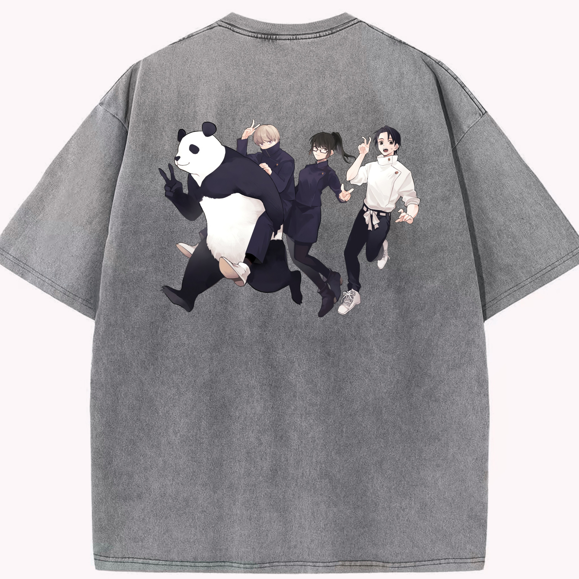 （画像用） 呪術廻戦 Jujutsu Kaisen 綿100% ヴィンテージ風 半袖Tシャツ（背面プリント）