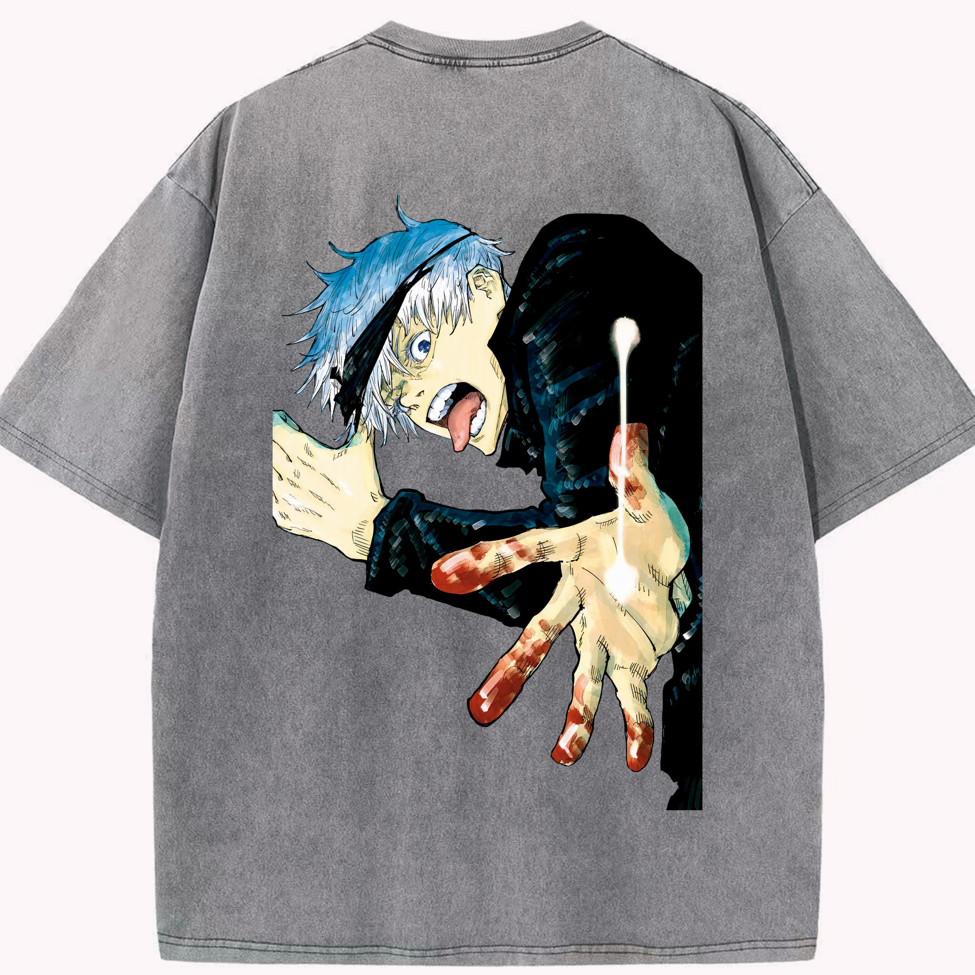 （画像用） 呪術廻戦 Jujutsu Kaisen 綿100% ヴィンテージ風 半袖Tシャツ（背面プリント）