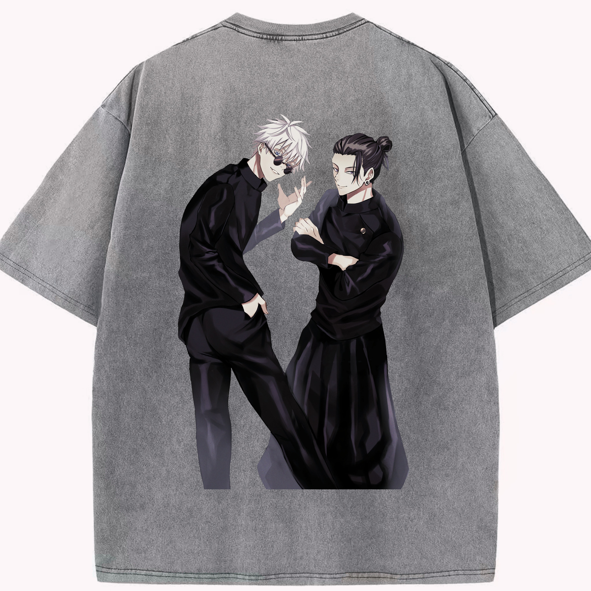 （画像用） 呪術廻戦 Jujutsu Kaisen 綿100% ヴィンテージ風 半袖Tシャツ（背面プリント）