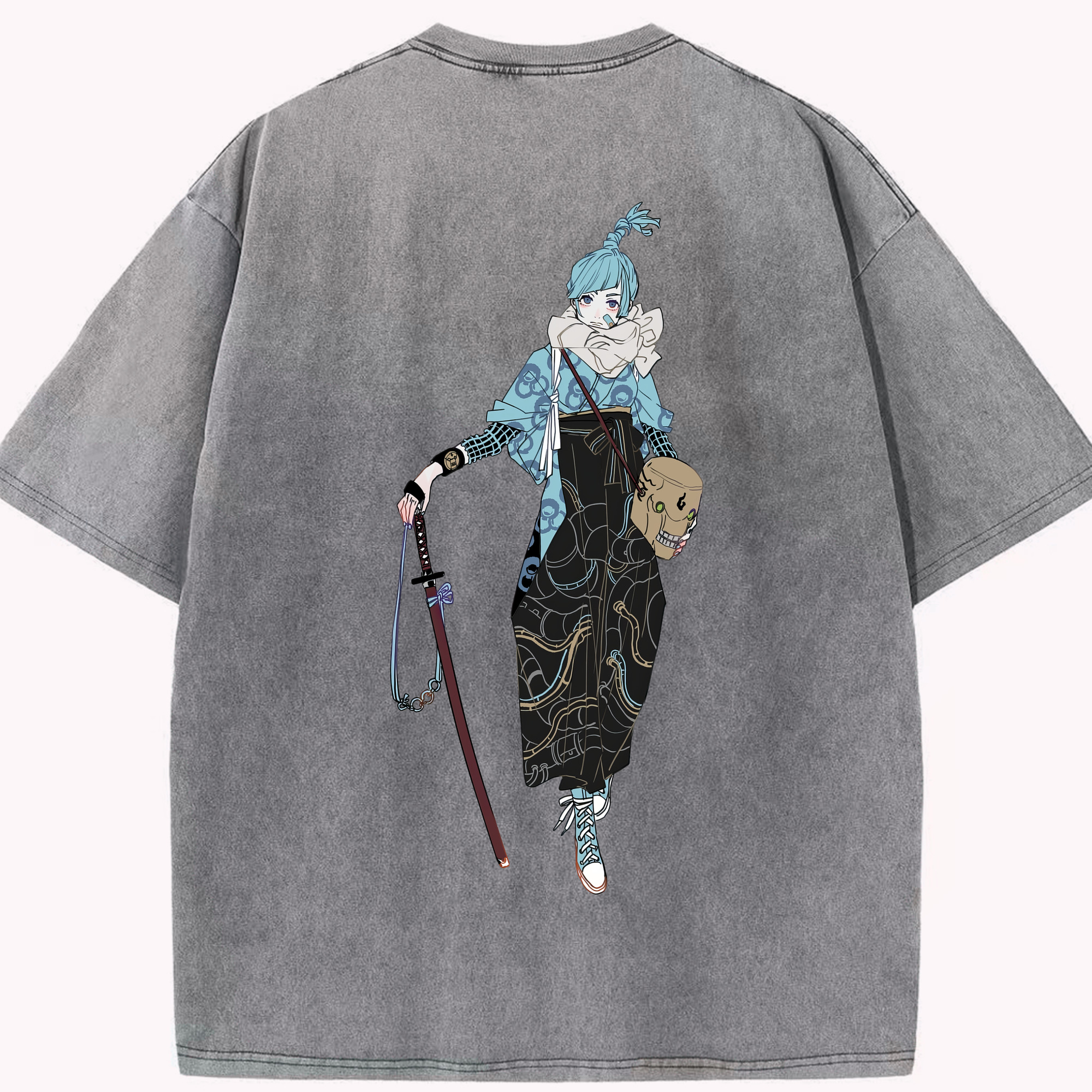 （画像用） 呪術廻戦 Jujutsu Kaisen 綿100% ヴィンテージ風 半袖Tシャツ（背面プリント）