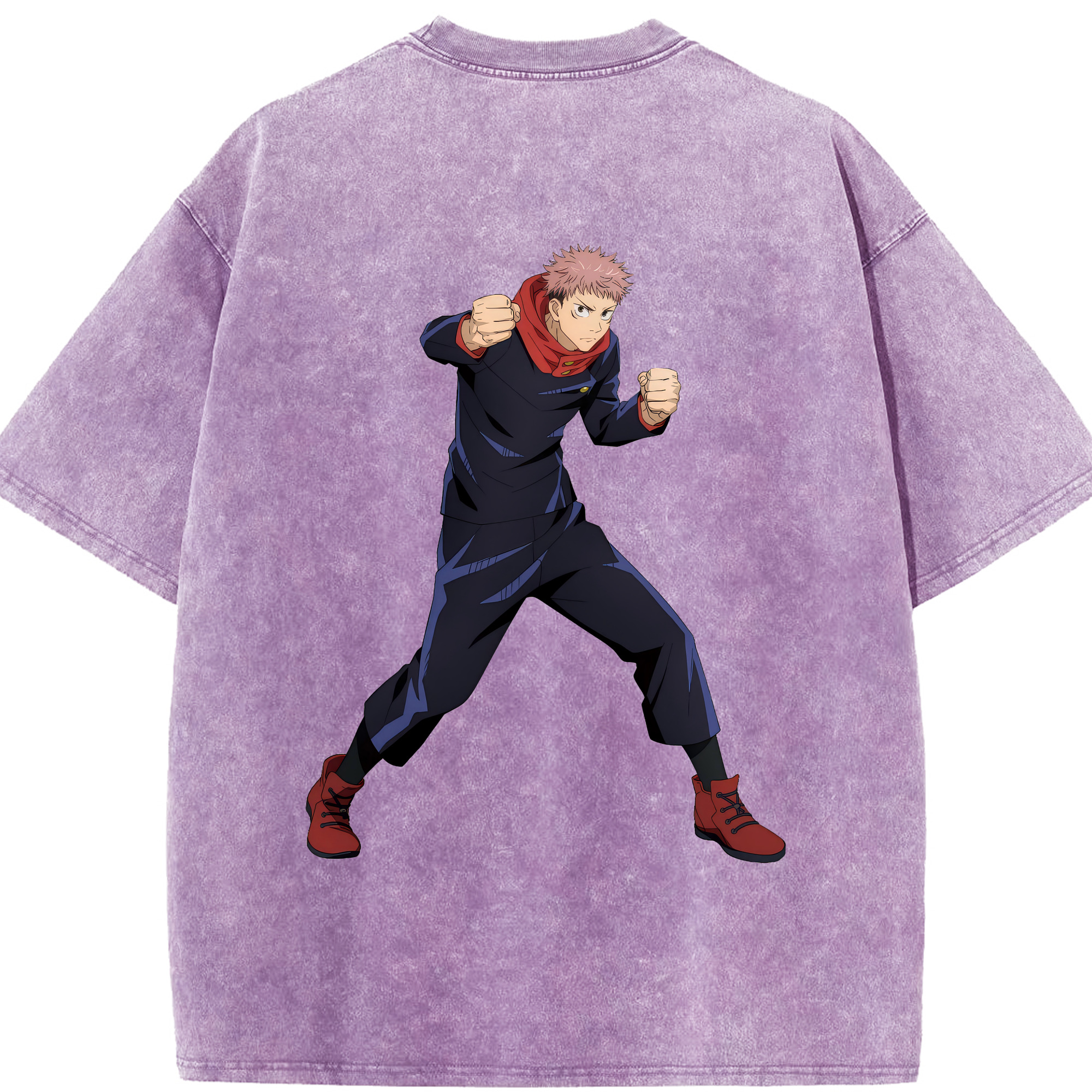 （画像用） 呪術廻戦 Jujutsu Kaisen 綿100% ヴィンテージ風 半袖Tシャツ（背面プリント）