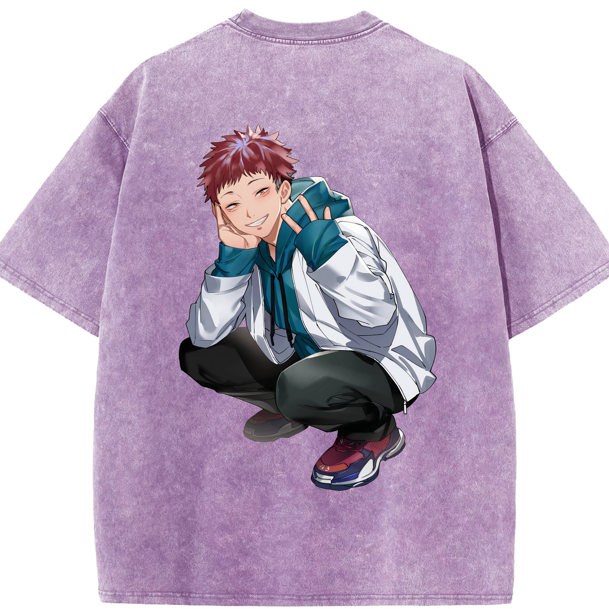 （画像用） 呪術廻戦 Jujutsu Kaisen 綿100% ヴィンテージ風 半袖Tシャツ（背面プリント）