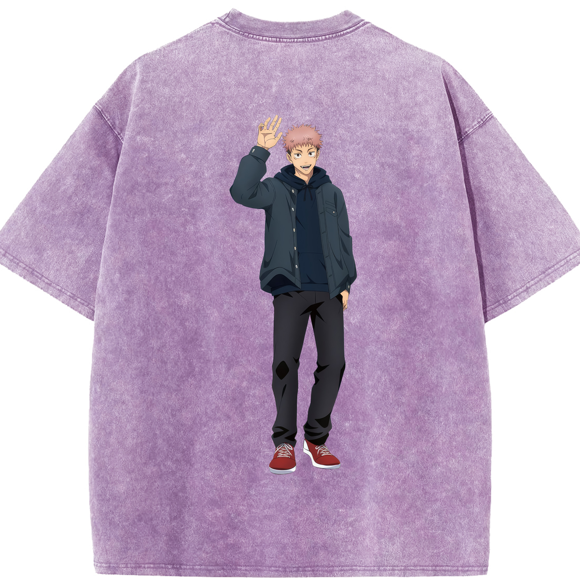 （画像用） 呪術廻戦 Jujutsu Kaisen 綿100% ヴィンテージ風 半袖Tシャツ（背面プリント）