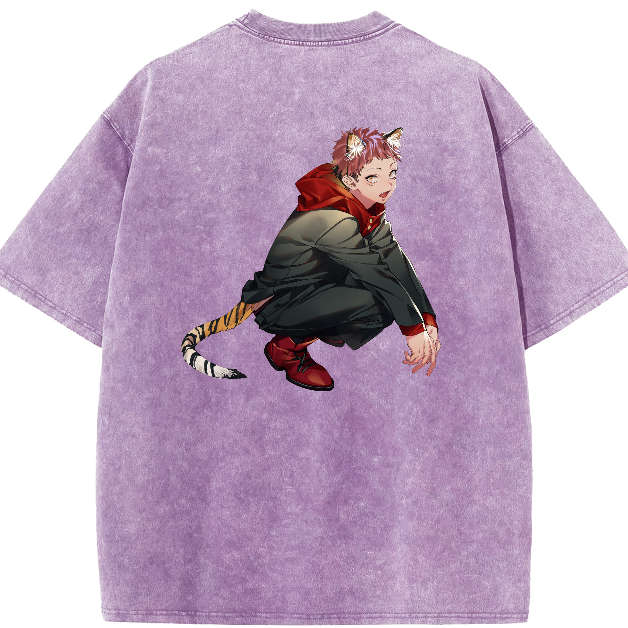 （画像用） 呪術廻戦 Jujutsu Kaisen 綿100% ヴィンテージ風 半袖Tシャツ（背面プリント）