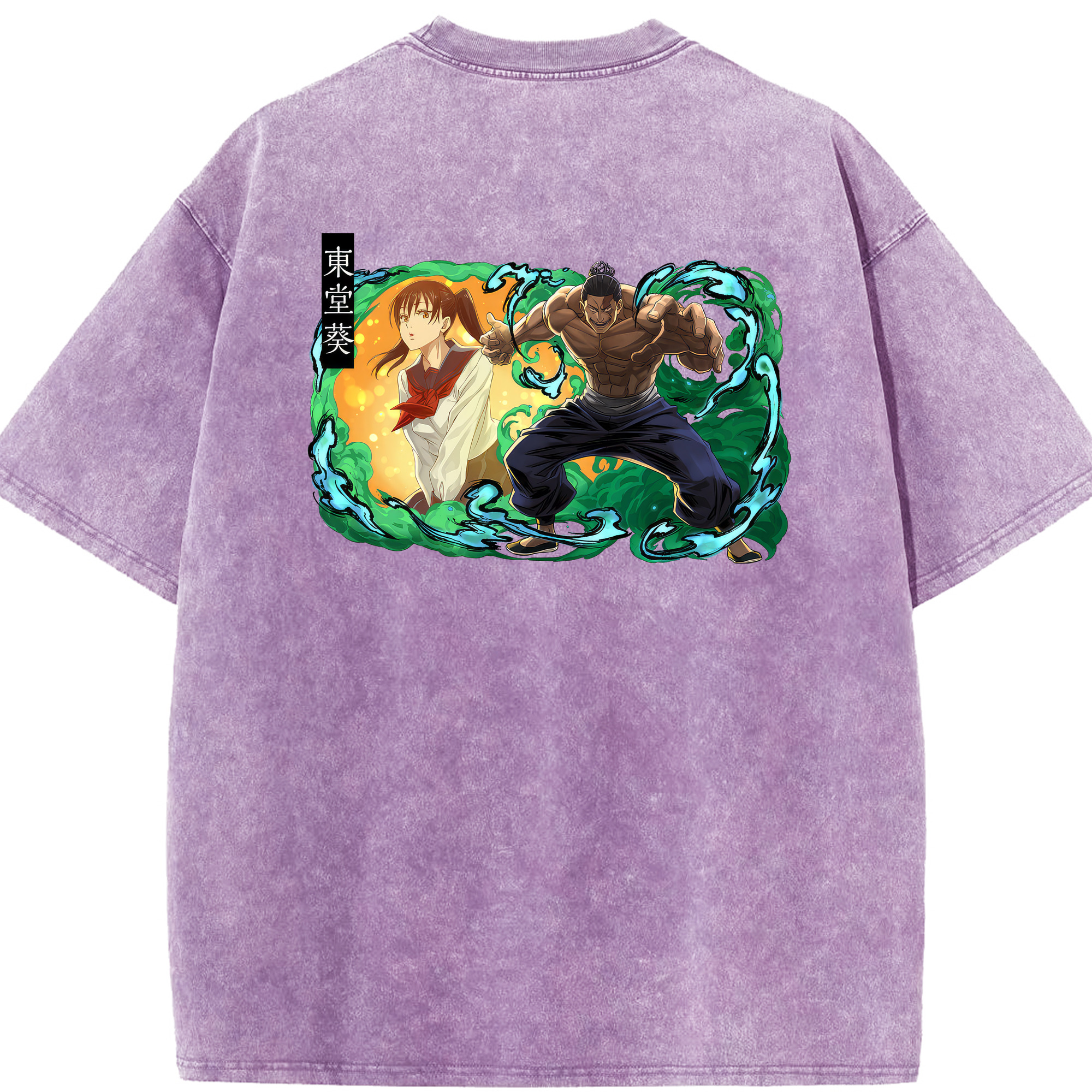 （画像用） 呪術廻戦 Jujutsu Kaisen 綿100% ヴィンテージ風 半袖Tシャツ（背面プリント）