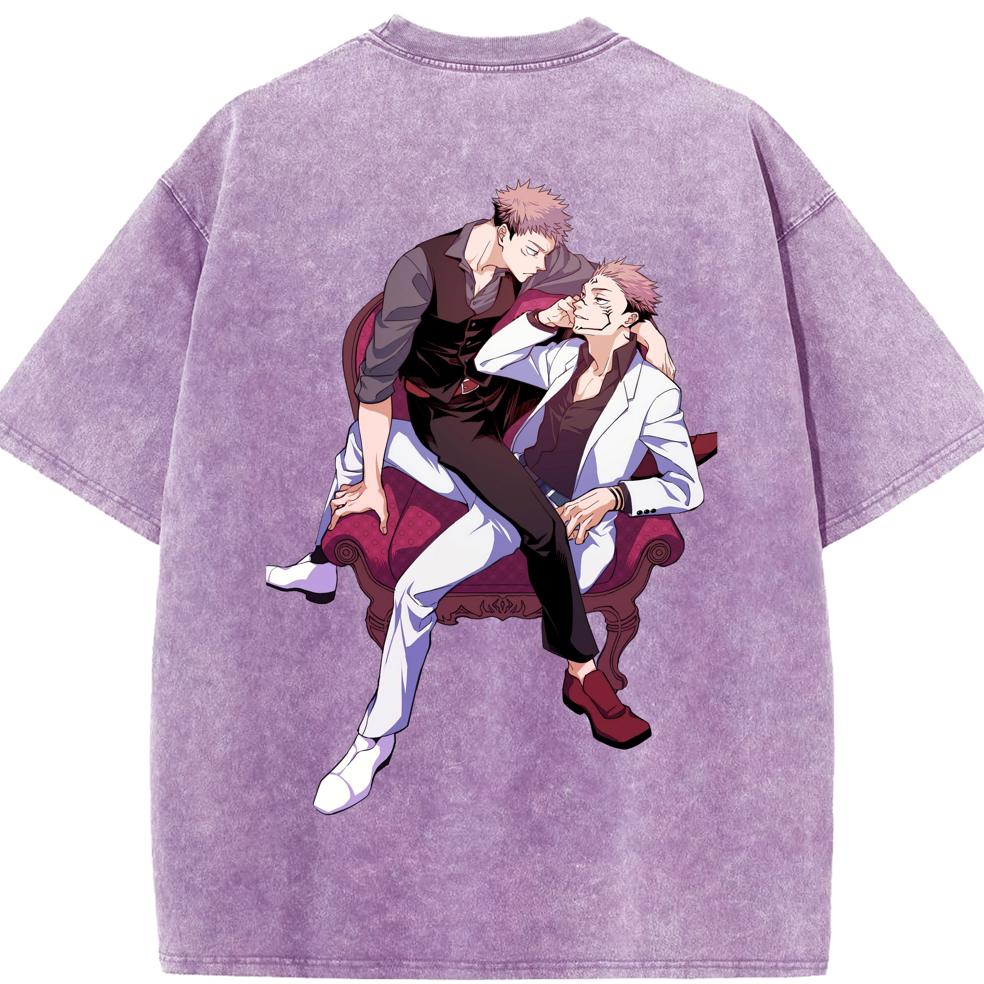 （画像用） 呪術廻戦 Jujutsu Kaisen 綿100% ヴィンテージ風 半袖Tシャツ（背面プリント）