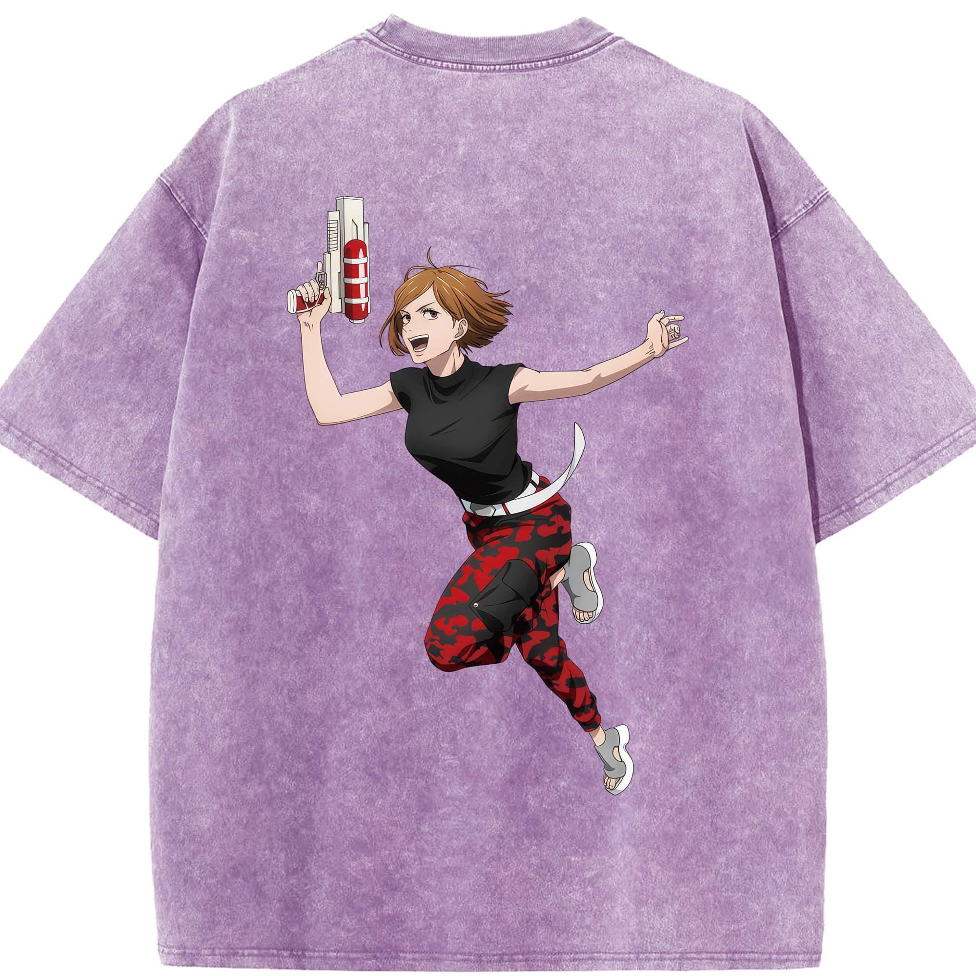 （画像用） 呪術廻戦 Jujutsu Kaisen 綿100% ヴィンテージ風 半袖Tシャツ（背面プリント）