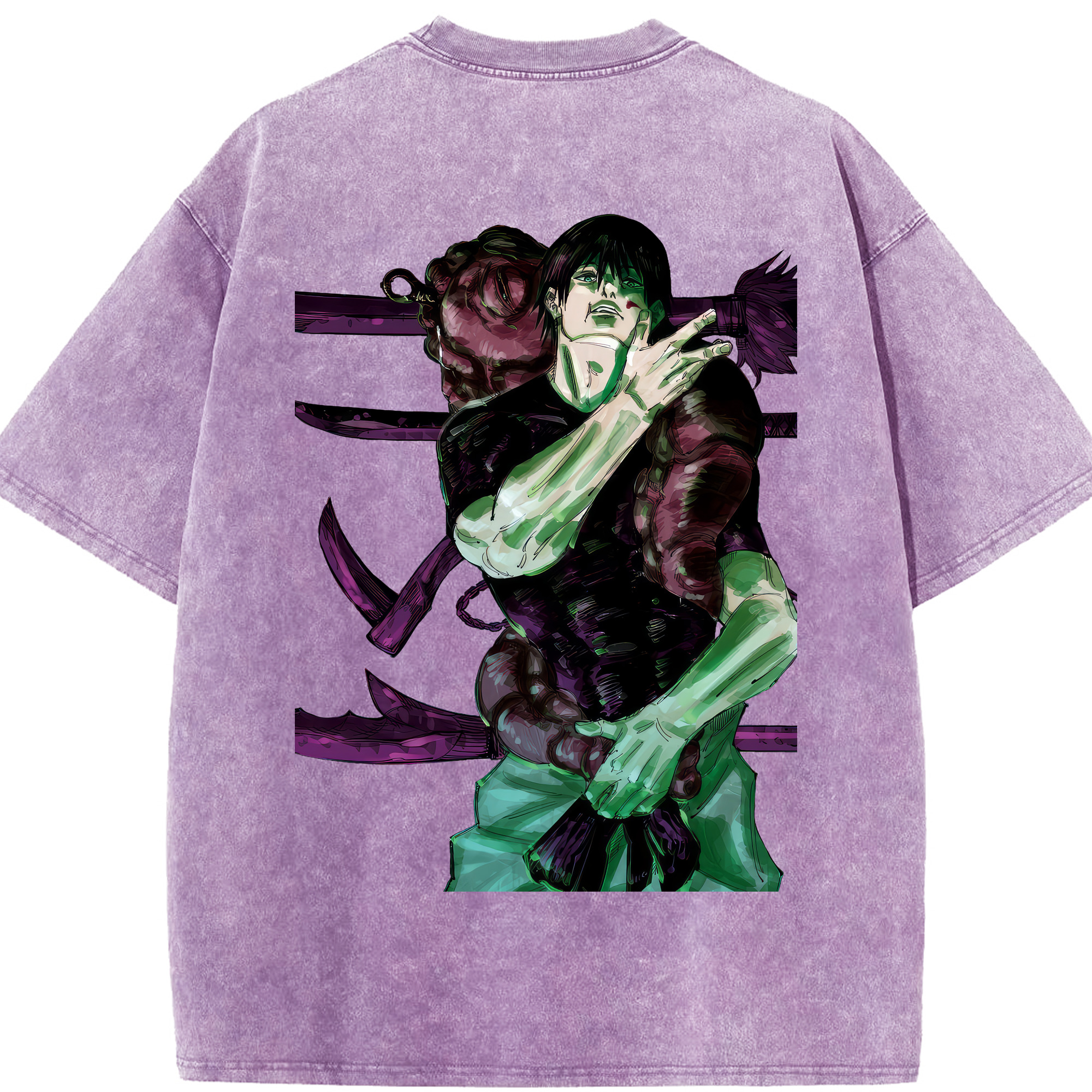 （画像用） 呪術廻戦 Jujutsu Kaisen 綿100% ヴィンテージ風 半袖Tシャツ（背面プリント）