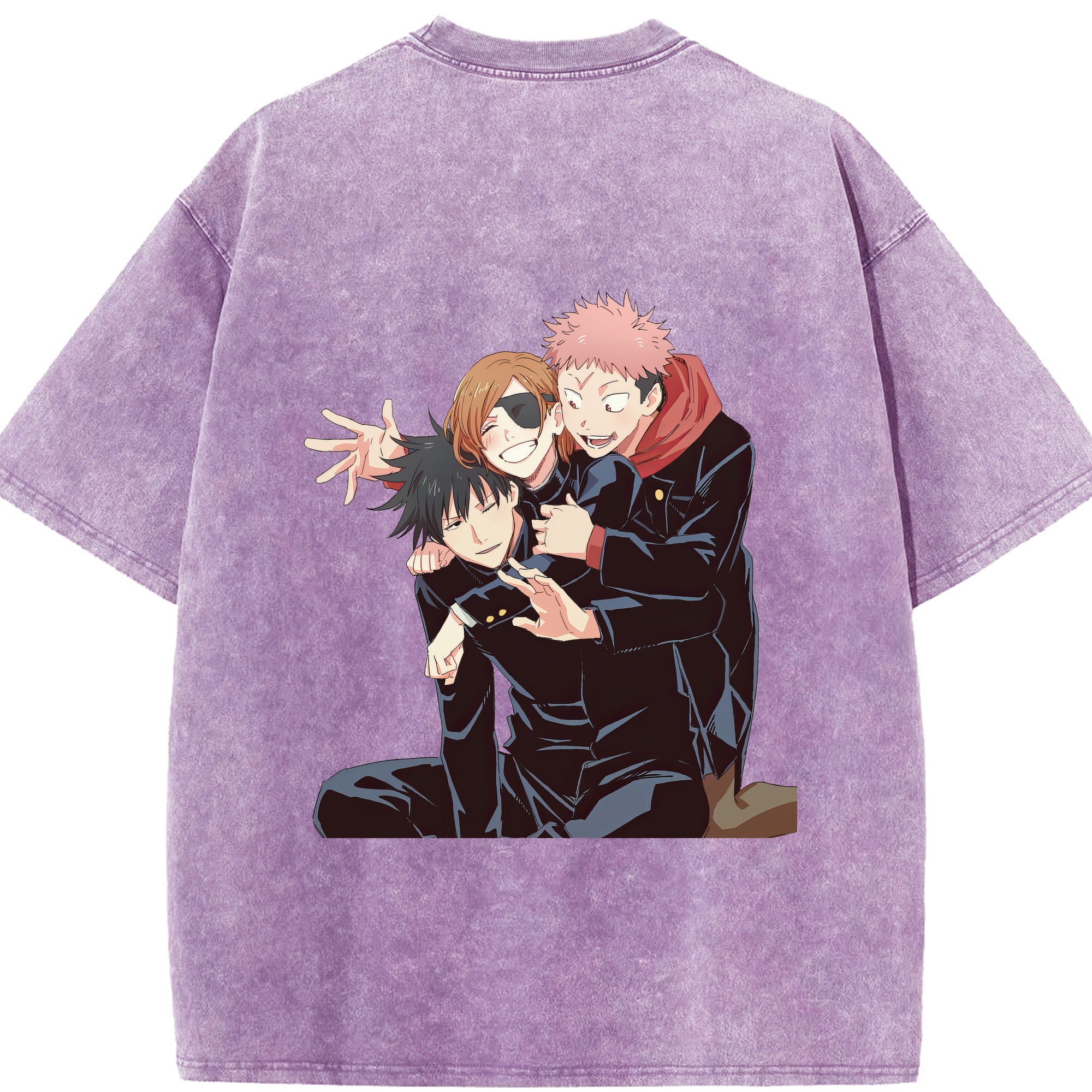 （画像用） 呪術廻戦 Jujutsu Kaisen 綿100% ヴィンテージ風 半袖Tシャツ（背面プリント）