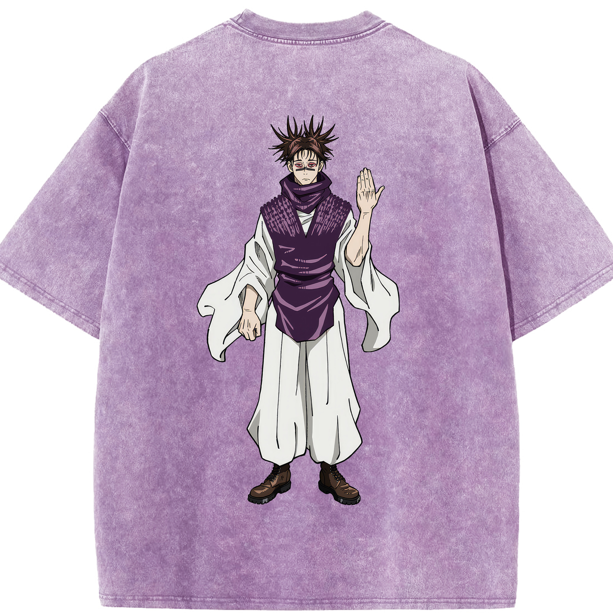 （画像用） 呪術廻戦 Jujutsu Kaisen 綿100% ヴィンテージ風 半袖Tシャツ（背面プリント）