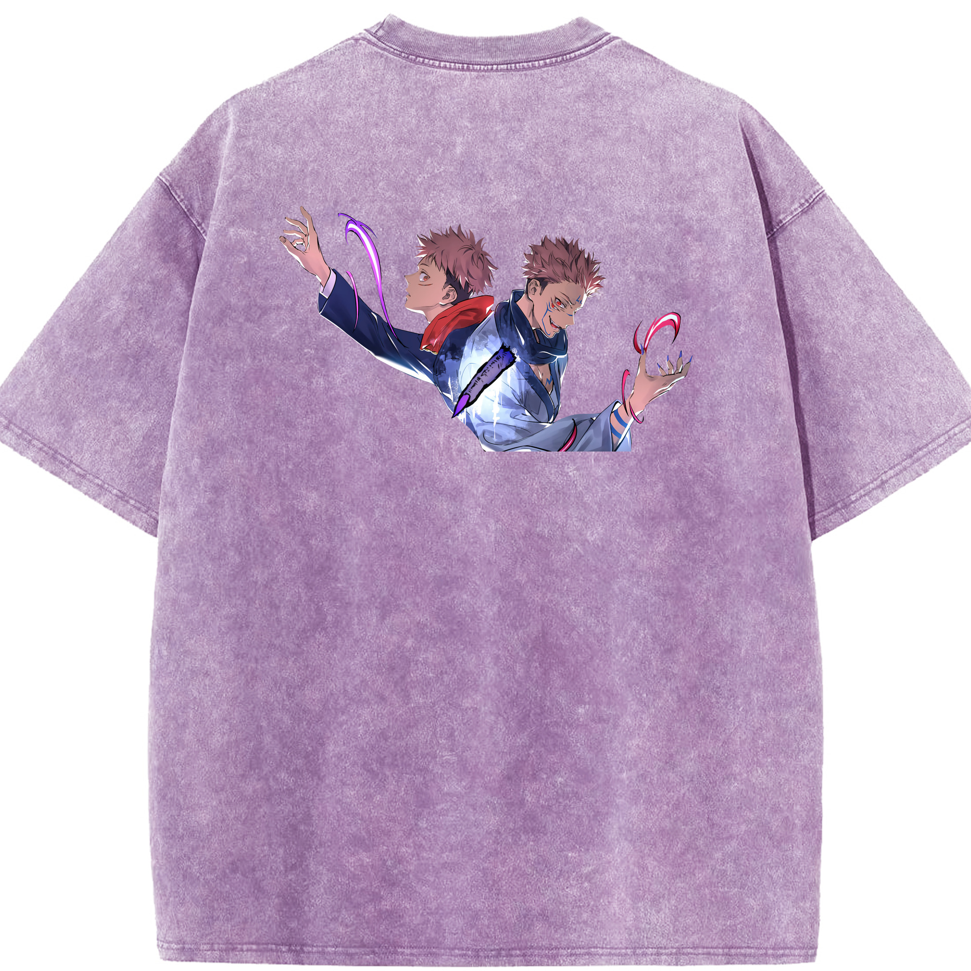 （画像用） 呪術廻戦 Jujutsu Kaisen 綿100% ヴィンテージ風 半袖Tシャツ（背面プリント）