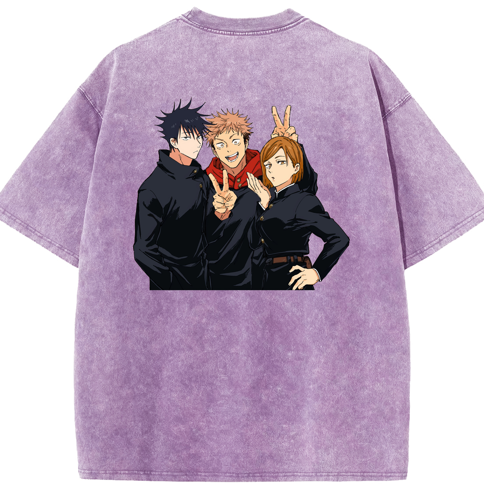 （画像用） 呪術廻戦 Jujutsu Kaisen 綿100% ヴィンテージ風 半袖Tシャツ（背面プリント）