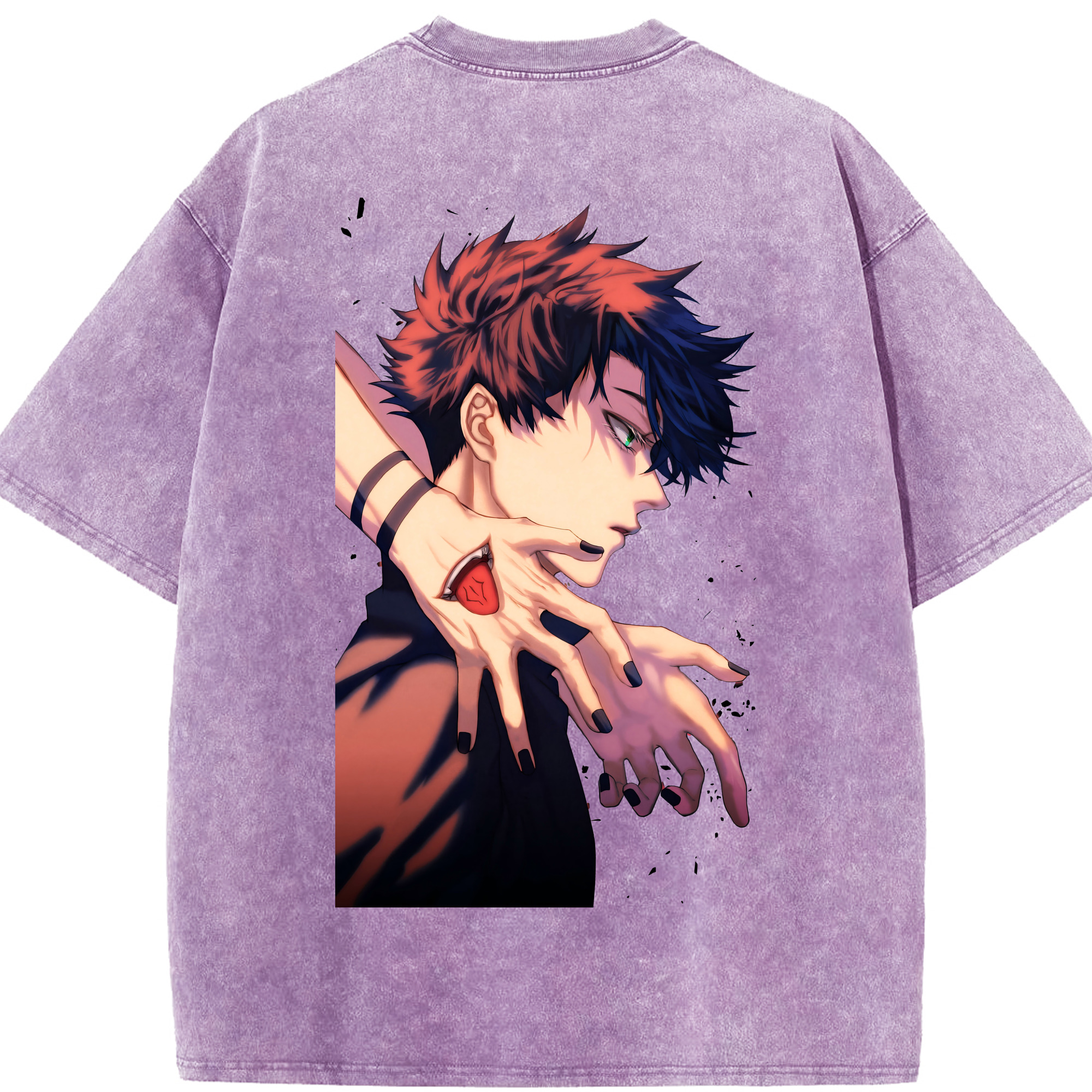 （画像用） 呪術廻戦 Jujutsu Kaisen 綿100% ヴィンテージ風 半袖Tシャツ（背面プリント）