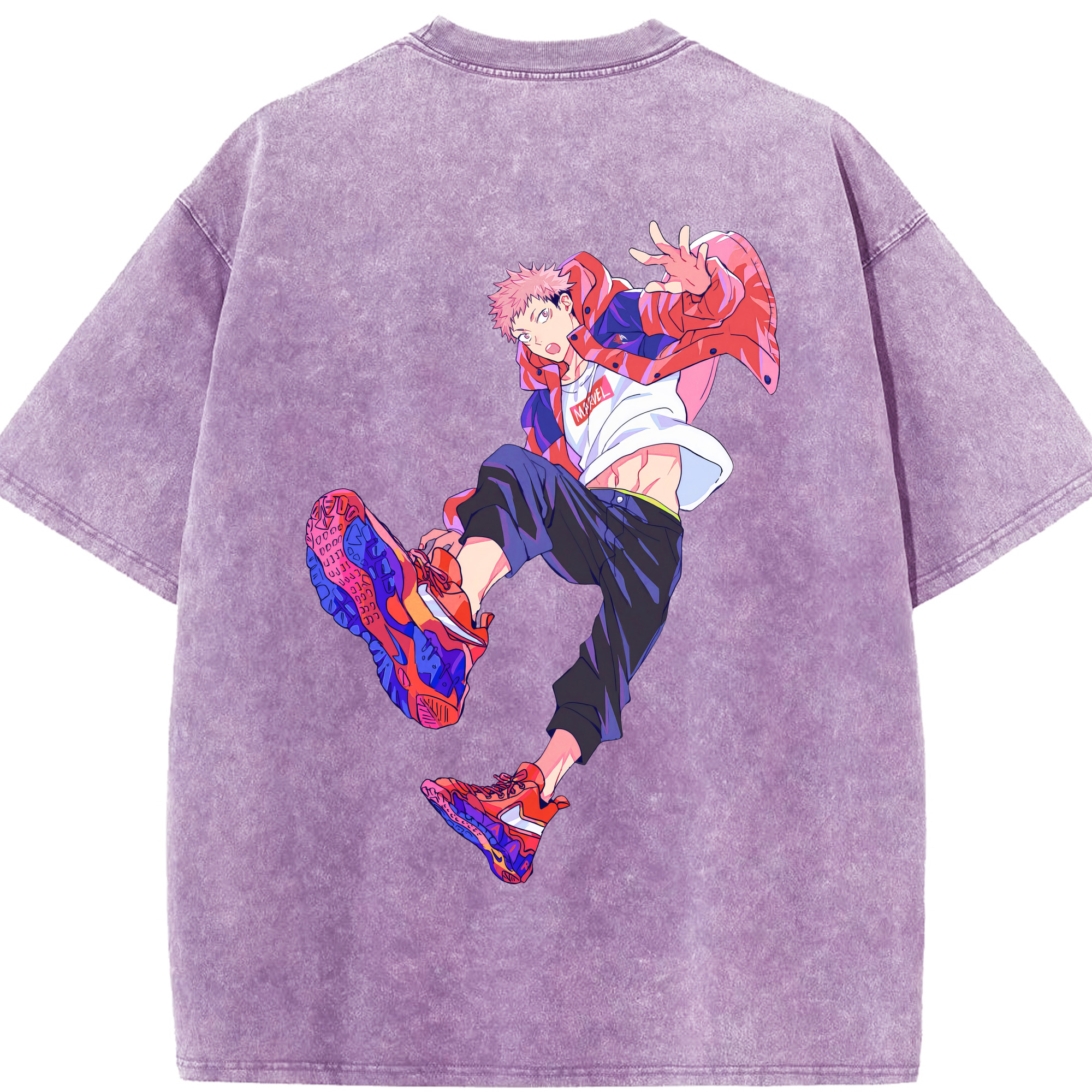 （画像用） 呪術廻戦 Jujutsu Kaisen 綿100% ヴィンテージ風 半袖Tシャツ（背面プリント）