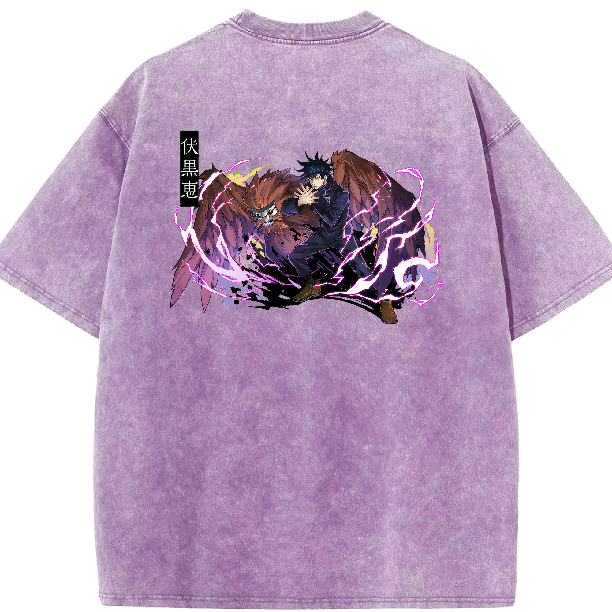 （画像用） 呪術廻戦 Jujutsu Kaisen 綿100% ヴィンテージ風 半袖Tシャツ（背面プリント）