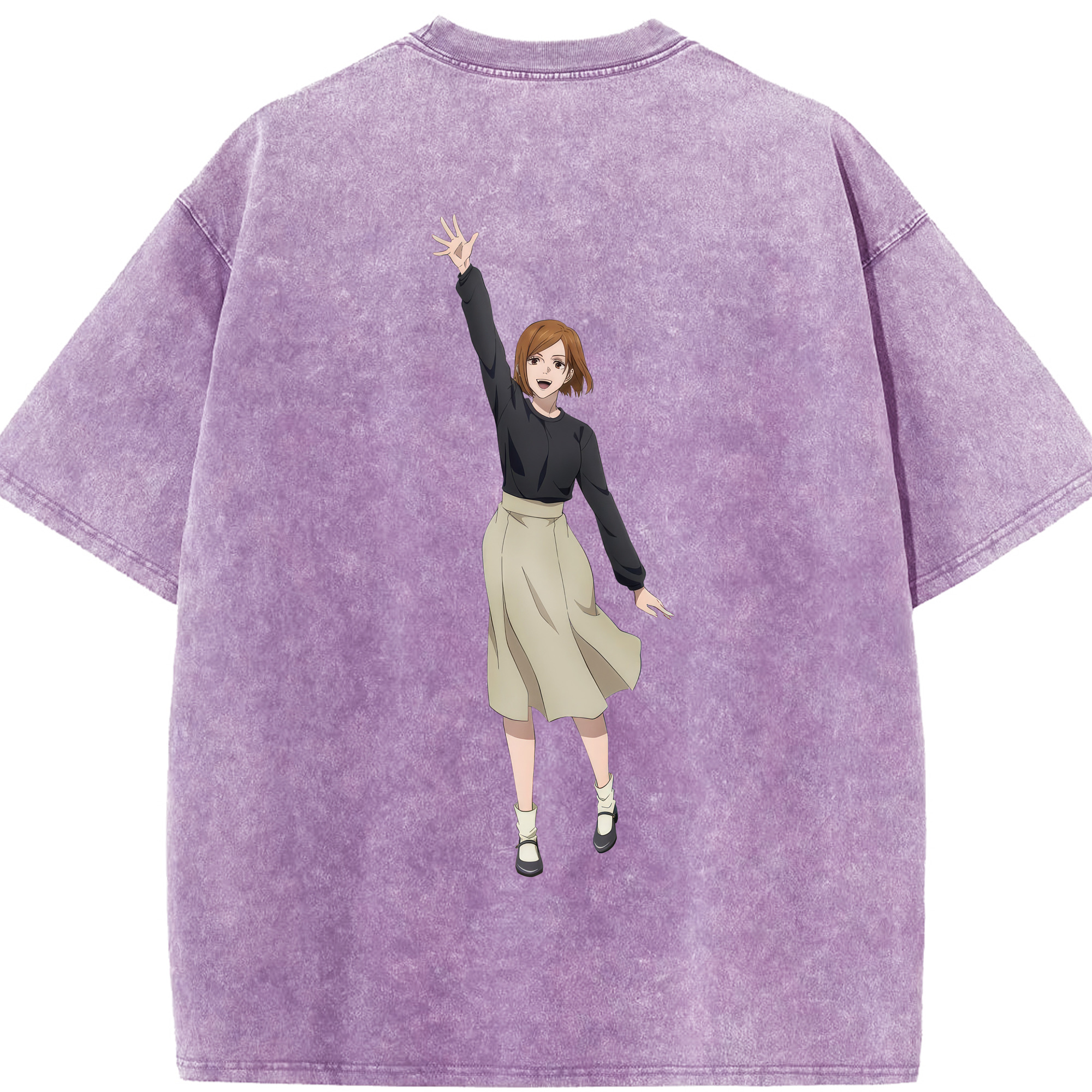 （画像用） 呪術廻戦 Jujutsu Kaisen 綿100% ヴィンテージ風 半袖Tシャツ（背面プリント）