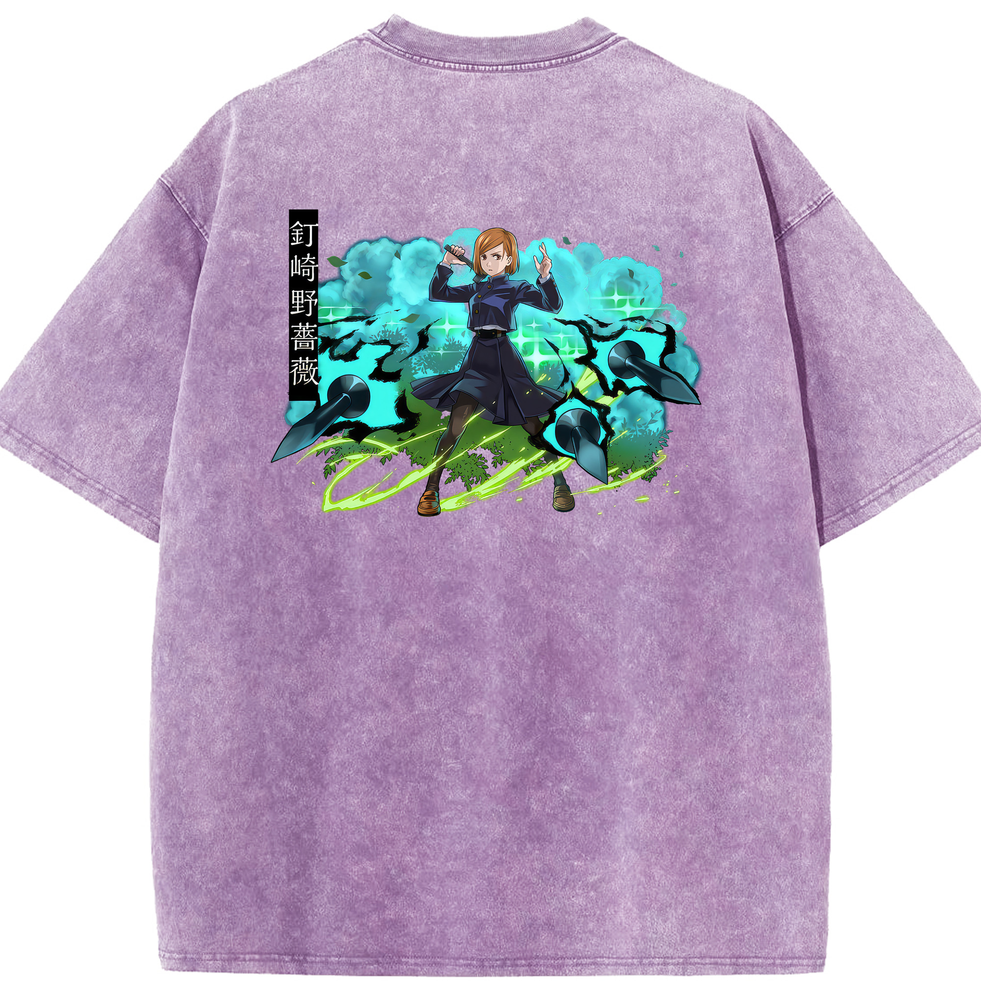（画像用） 呪術廻戦 Jujutsu Kaisen 綿100% ヴィンテージ風 半袖Tシャツ（背面プリント）