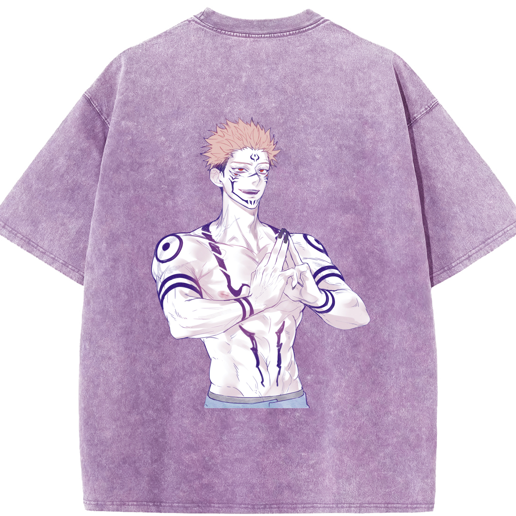 （画像用） 呪術廻戦 Jujutsu Kaisen 綿100% ヴィンテージ風 半袖Tシャツ（背面プリント）
