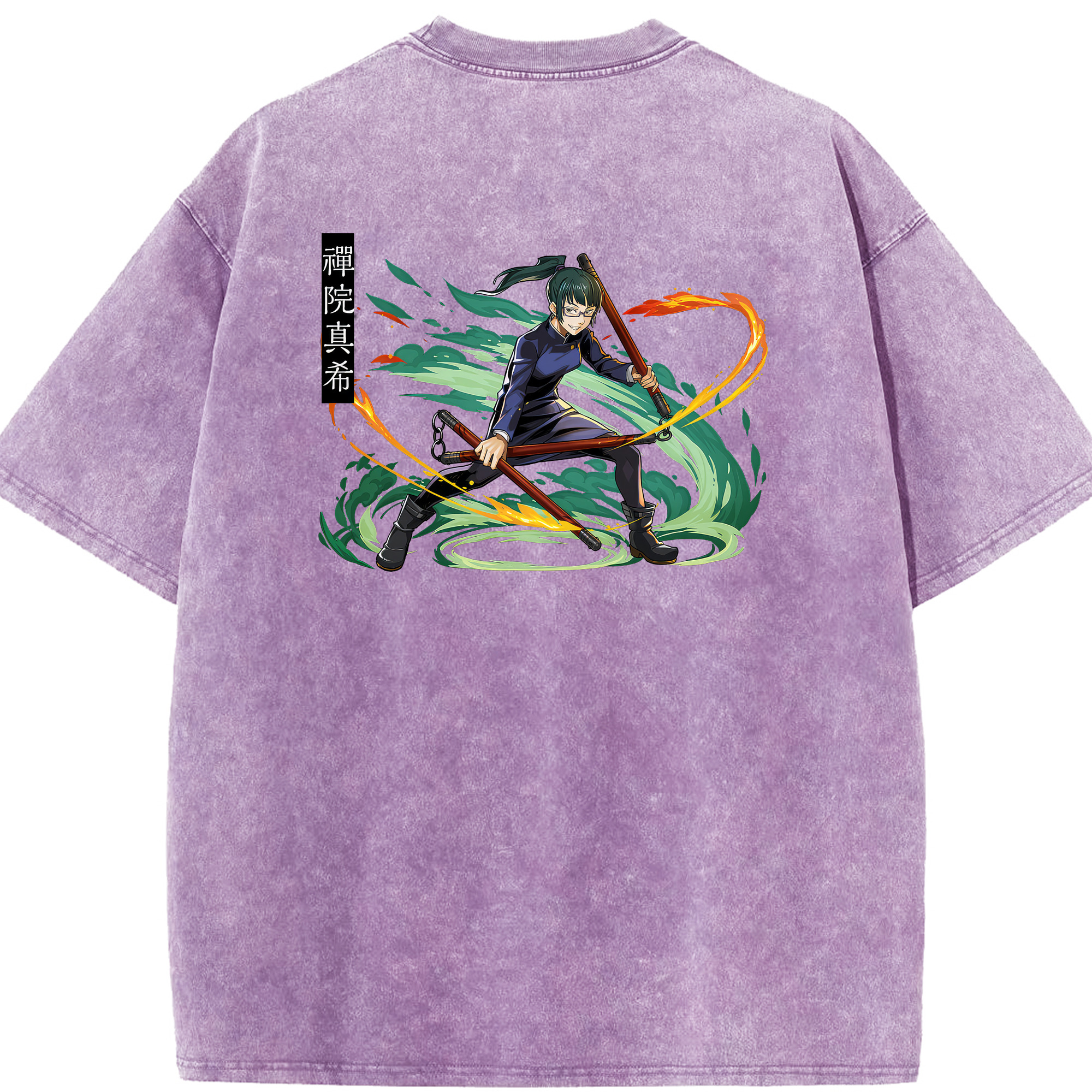 （画像用） 呪術廻戦 Jujutsu Kaisen 綿100% ヴィンテージ風 半袖Tシャツ（背面プリント）