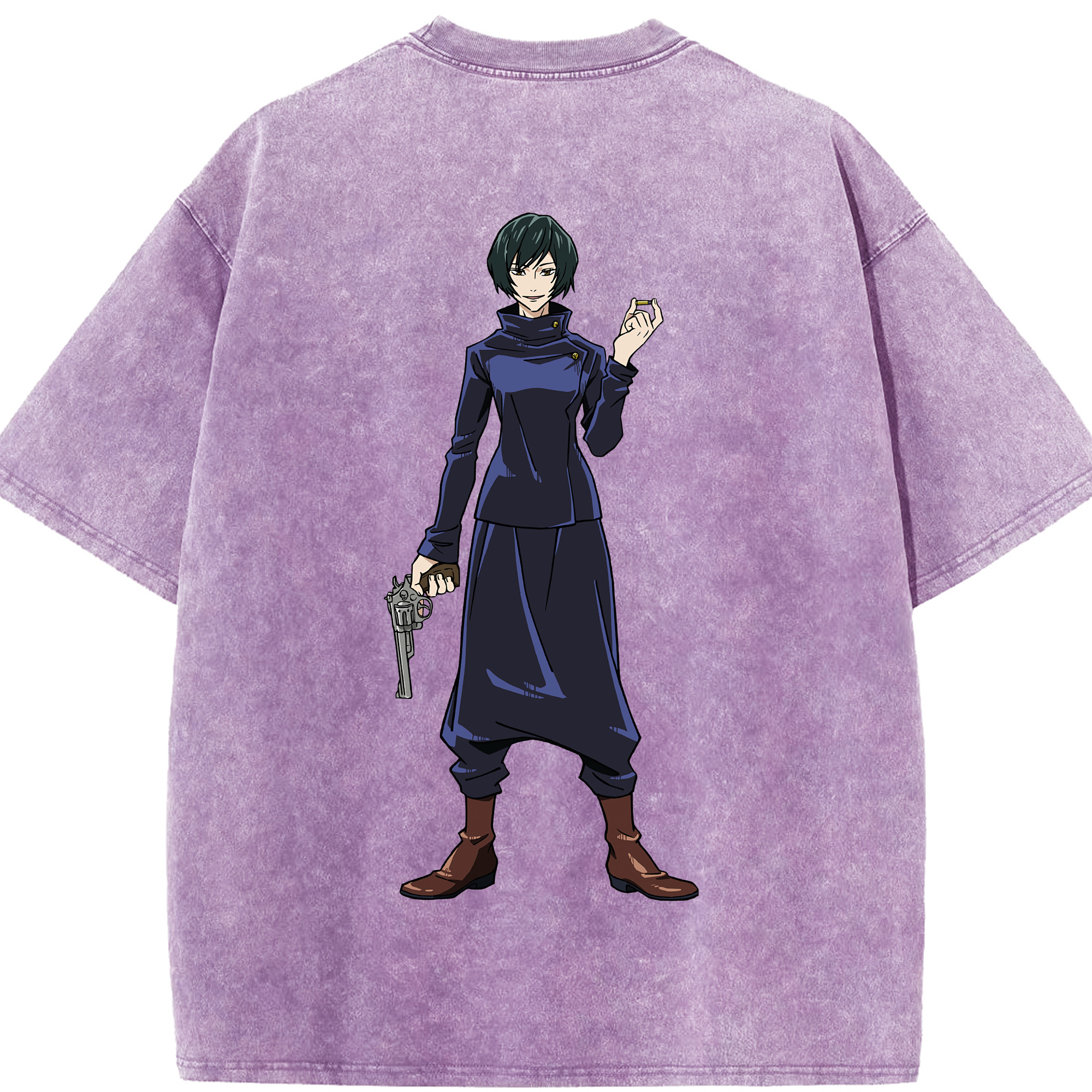 （画像用） 呪術廻戦 Jujutsu Kaisen 綿100% ヴィンテージ風 半袖Tシャツ（背面プリント）