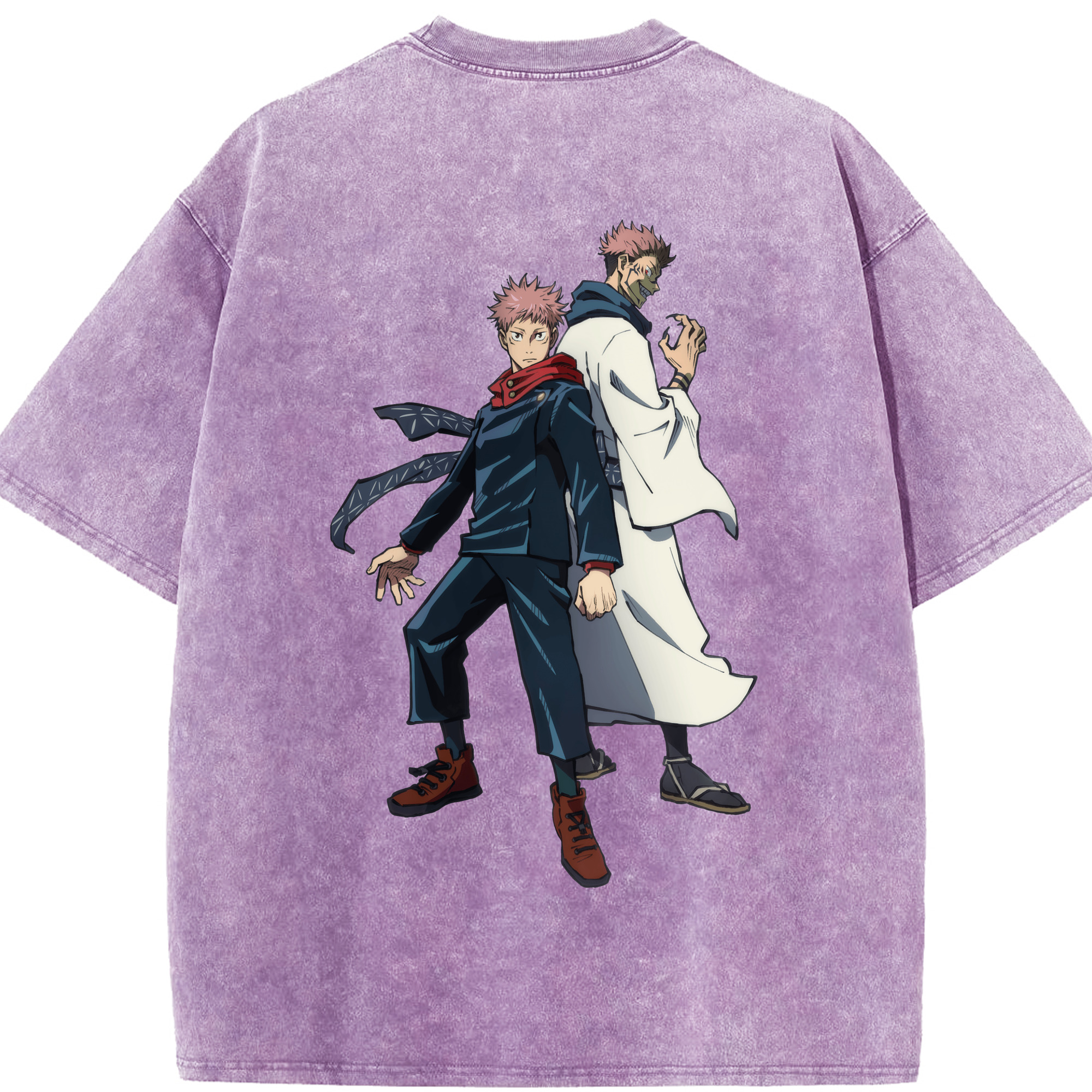 （画像用） 呪術廻戦 Jujutsu Kaisen 綿100% ヴィンテージ風 半袖Tシャツ（背面プリント）