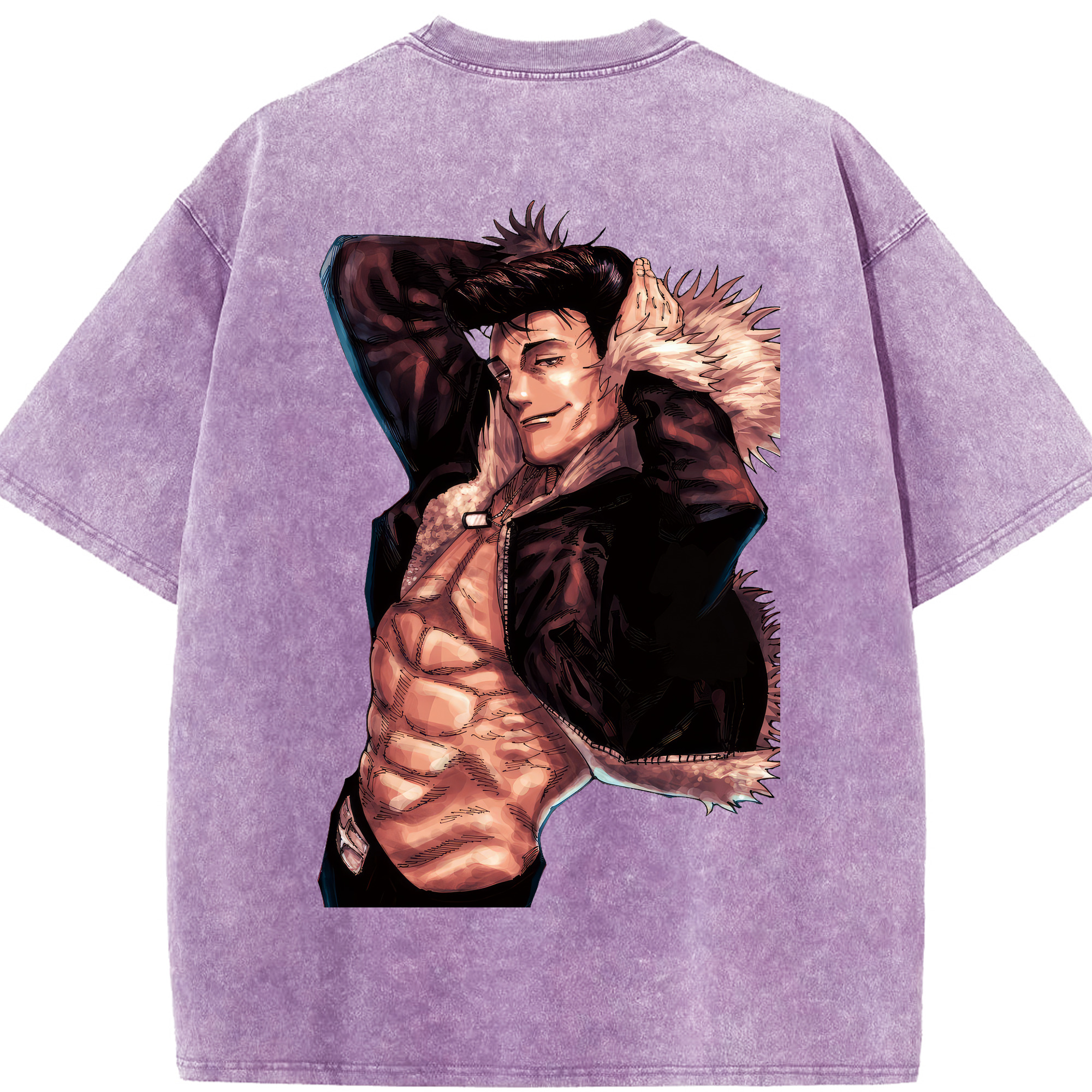 （画像用） 呪術廻戦 Jujutsu Kaisen 綿100% ヴィンテージ風 半袖Tシャツ（背面プリント）