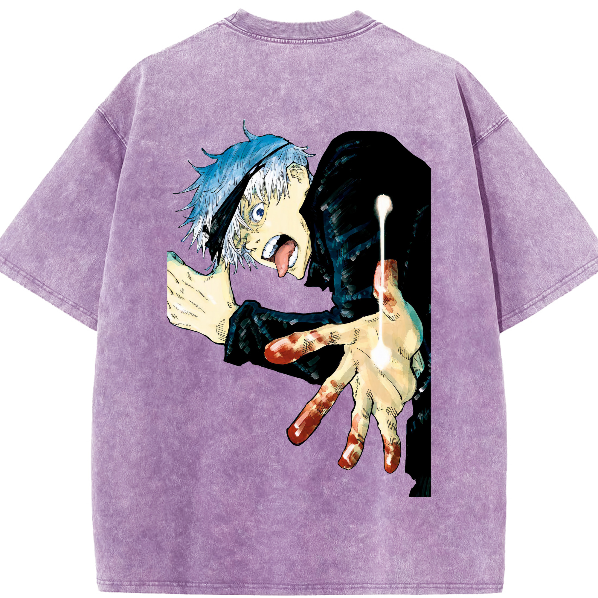 （画像用） 呪術廻戦 Jujutsu Kaisen 綿100% ヴィンテージ風 半袖Tシャツ（背面プリント）