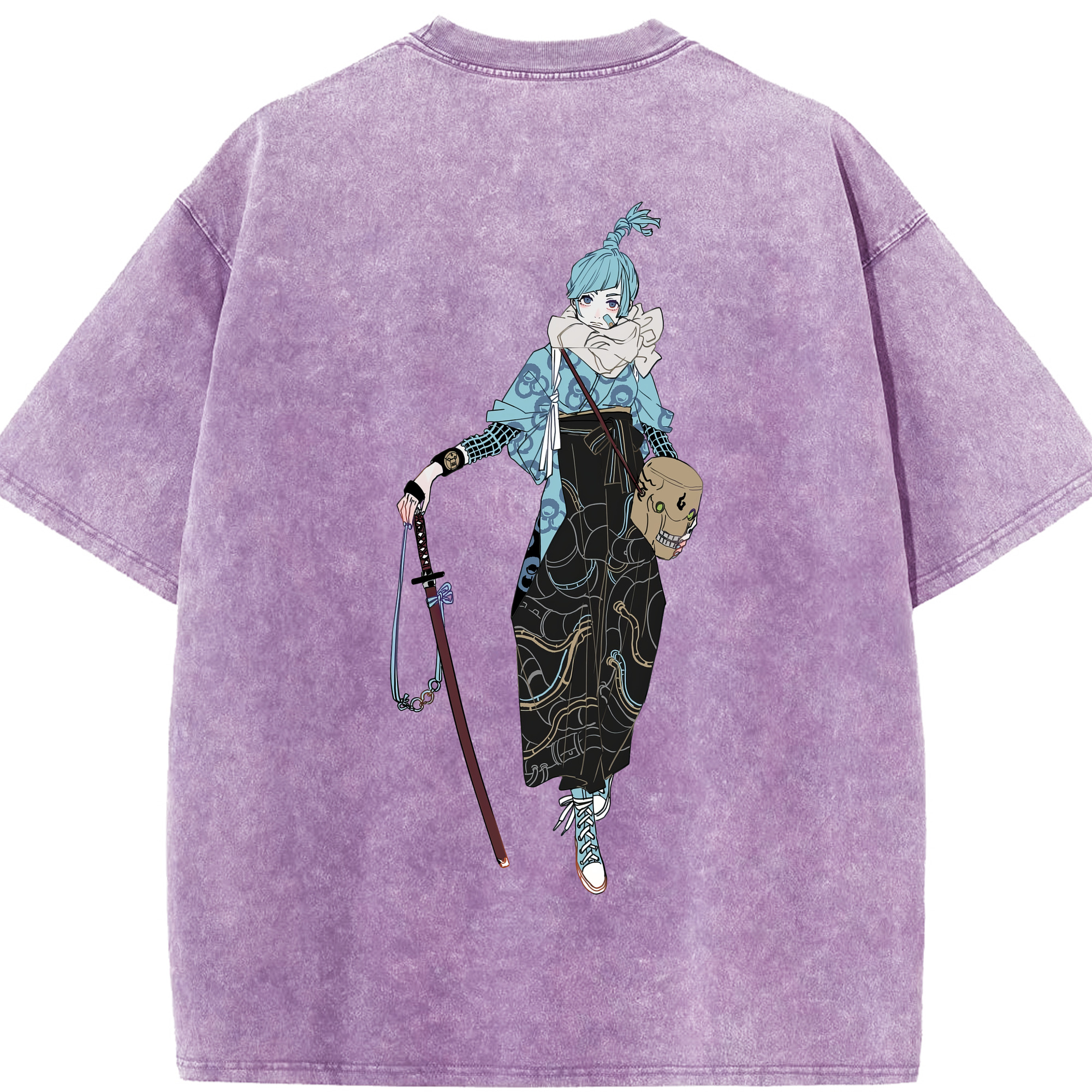 （画像用） 呪術廻戦 Jujutsu Kaisen 綿100% ヴィンテージ風 半袖Tシャツ（背面プリント）