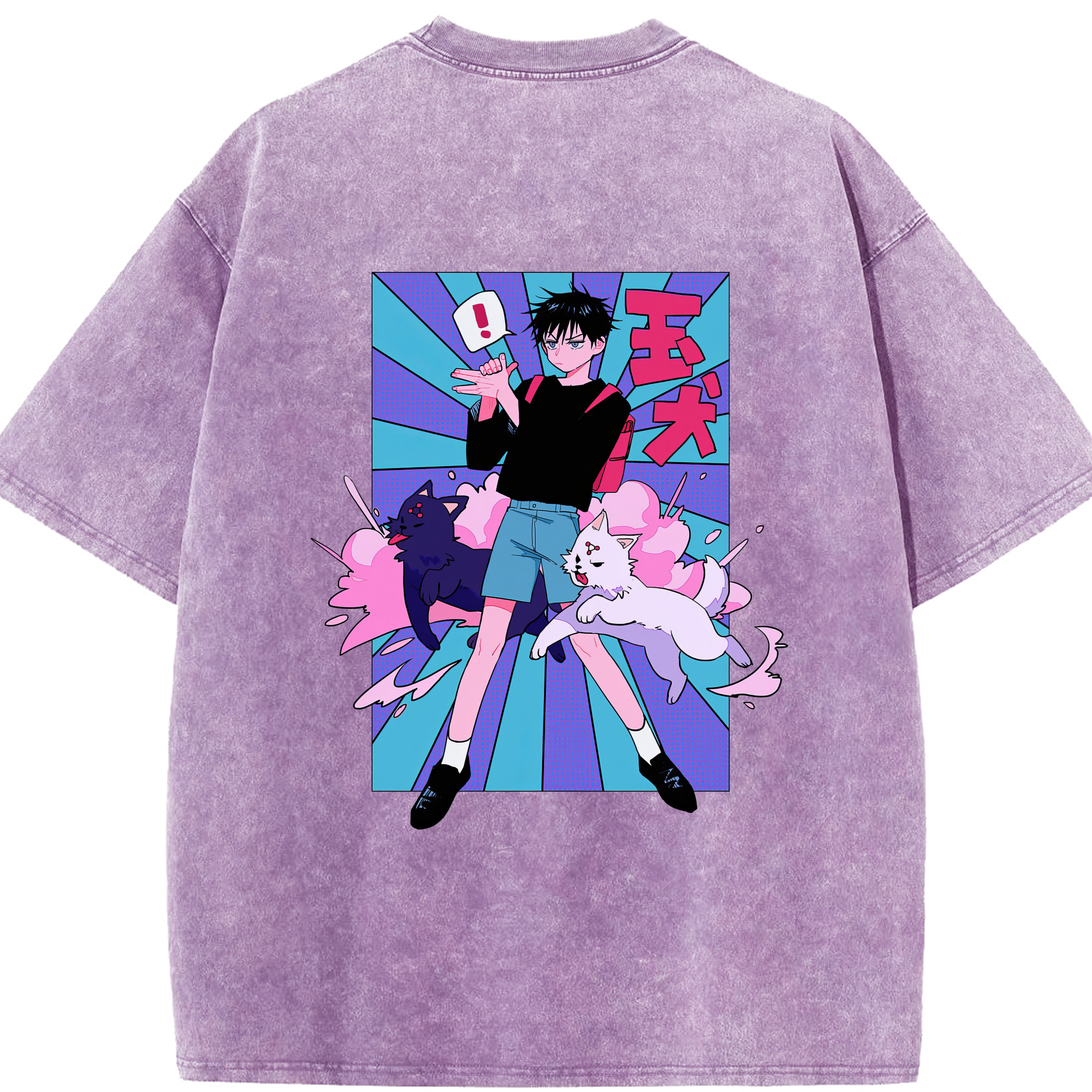 （画像用） 呪術廻戦 Jujutsu Kaisen 綿100% ヴィンテージ風 半袖Tシャツ（背面プリント）