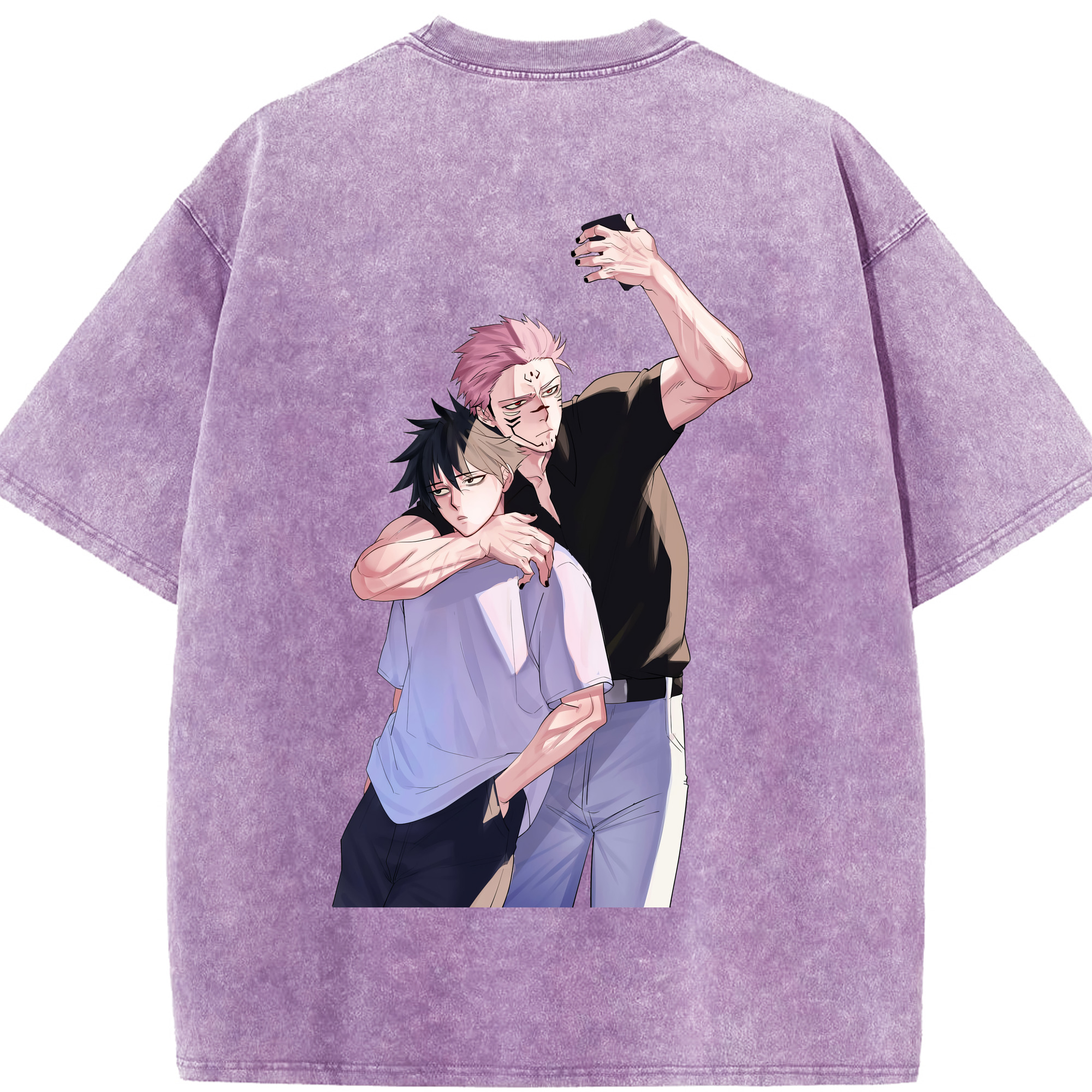 （画像用） 呪術廻戦 Jujutsu Kaisen 綿100% ヴィンテージ風 半袖Tシャツ（背面プリント）
