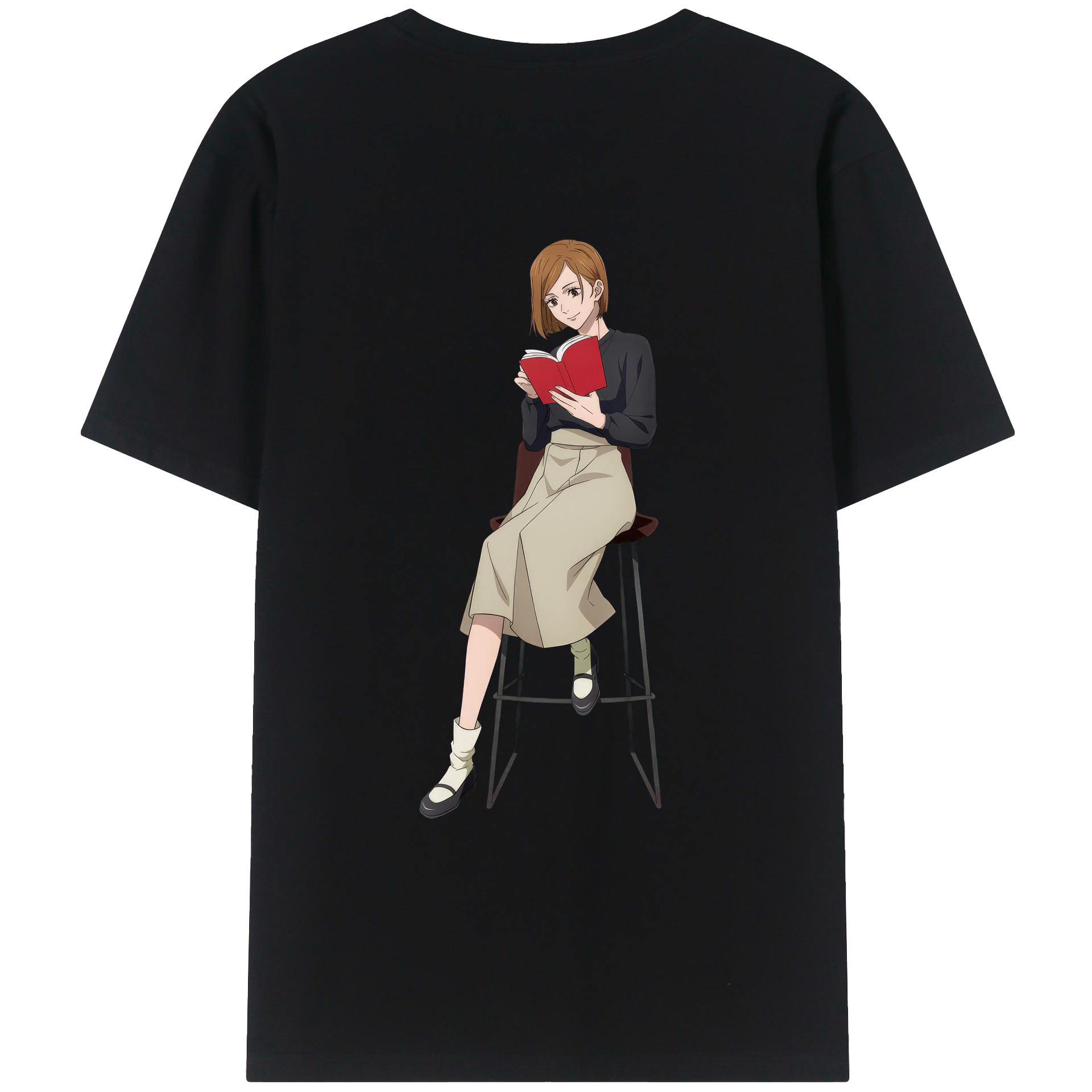 （画像用） 呪術廻戦 Jujutsu Kaisen 綿100％ メンズ半袖Tシャツ（バックプリント） 通気性