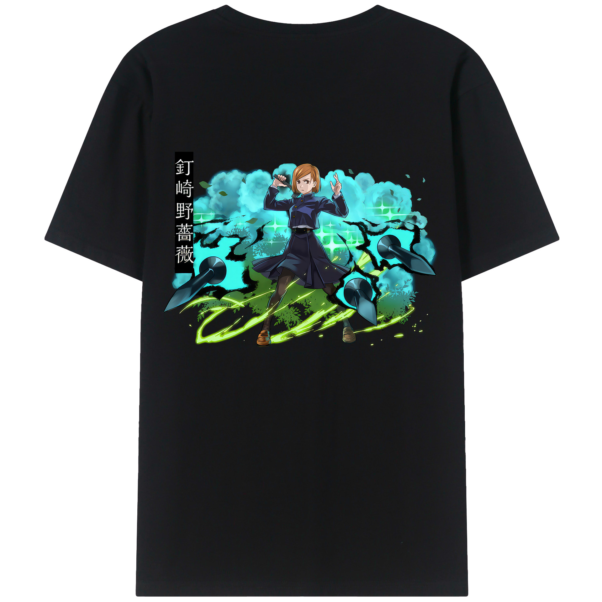 （画像用） 呪術廻戦 Jujutsu Kaisen 綿100％ メンズ半袖Tシャツ（バックプリント） 通気性