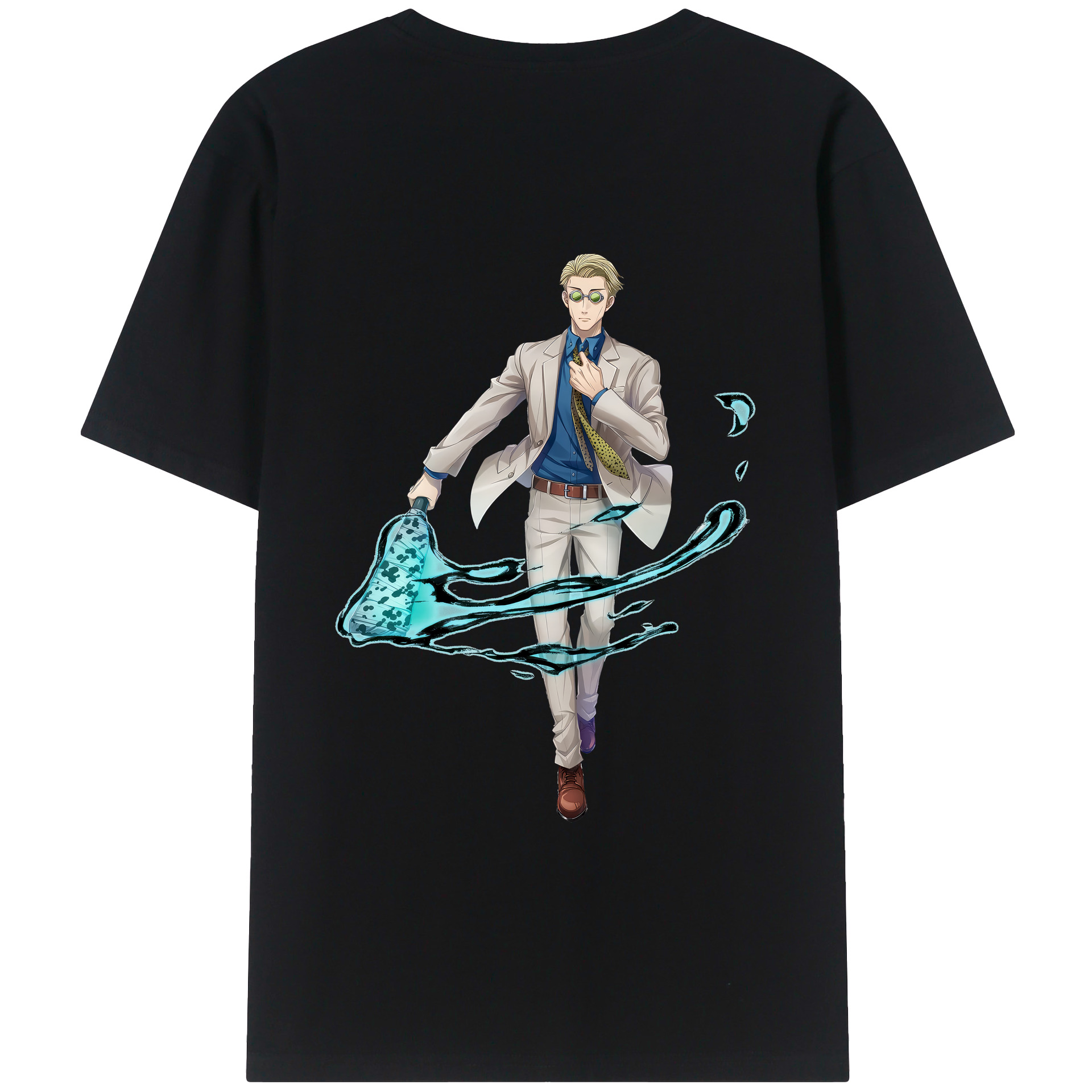 （画像用） 呪術廻戦 Jujutsu Kaisen 綿100％ メンズ半袖Tシャツ（バックプリント） 通気性