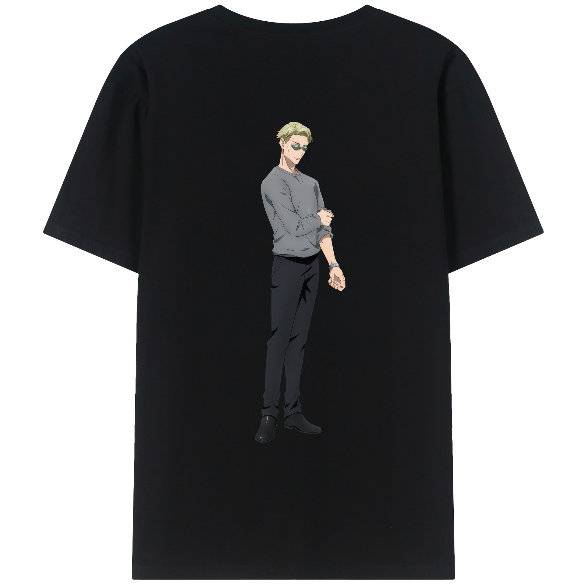 （画像用） 呪術廻戦 Jujutsu Kaisen 綿100％ メンズ半袖Tシャツ（バックプリント） 通気性
