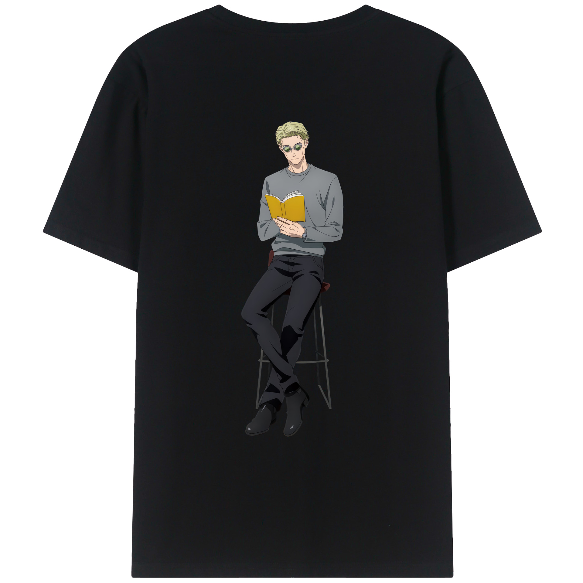 （画像用） 呪術廻戦 Jujutsu Kaisen 綿100％ メンズ半袖Tシャツ（バックプリント） 通気性